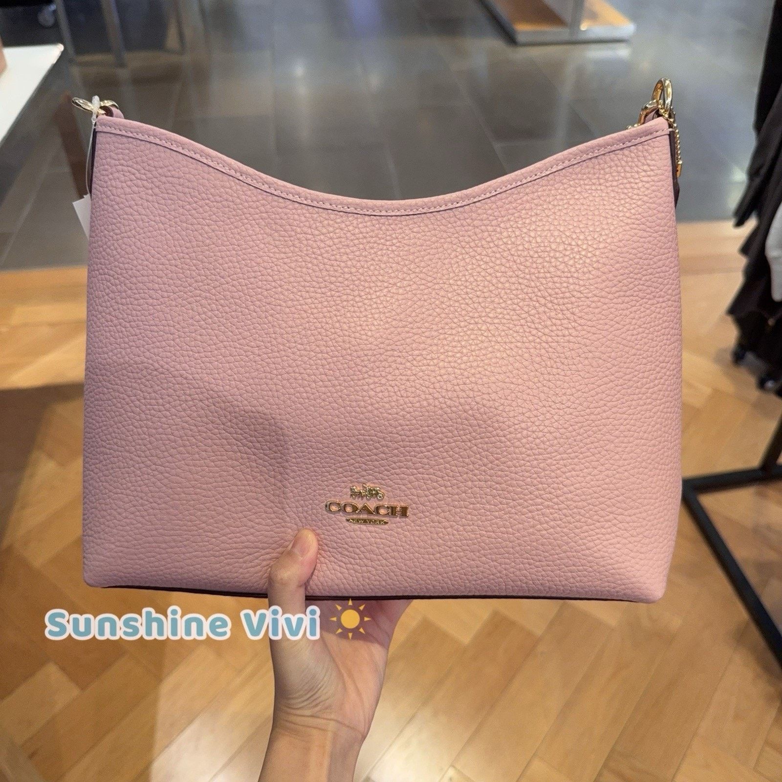 Coach NWT Coach Laurel Shoulder Bag Pink Leather Carnation CR148 Size ONE SIZE - 1 Thumbnail