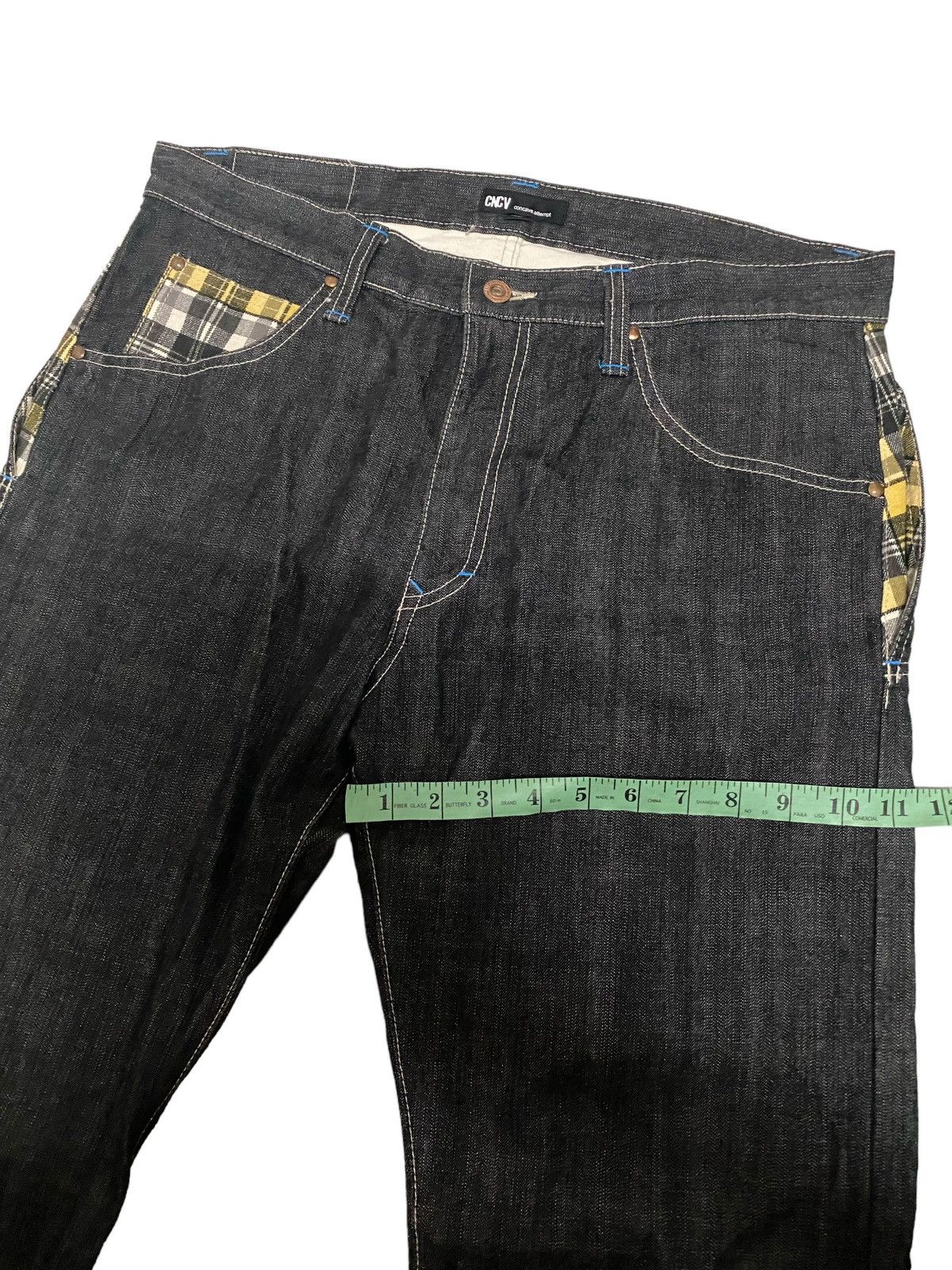 Japanese Brand Vintage CNCV Concave Attempt Japanese Denim Jeans Size US 35 - 13 Thumbnail