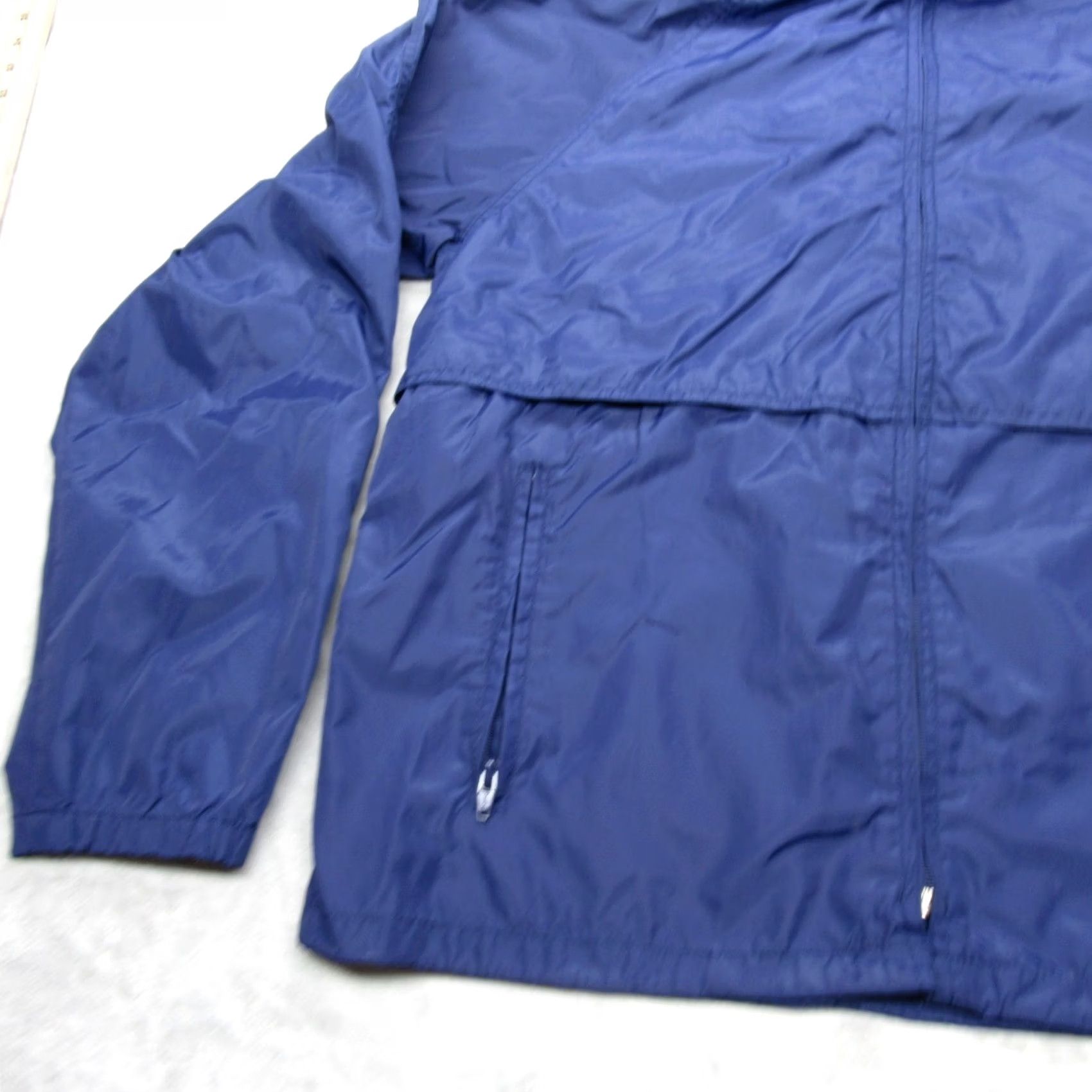 Eddie Bauer VTG Eddie Bauer Rain Jacket Mens Large Blue Lightweight Packable Stow Hood Nylon Size US L / EU 52-54 / 3 - 3 Thumbnail