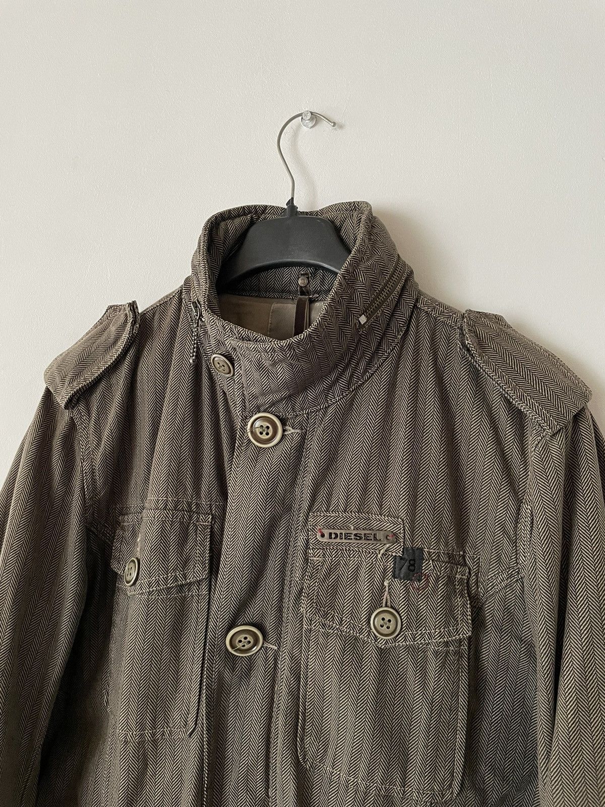 最終値引き DIESEL LIQUID SPACE オリーブ ジャケット XXS Diesel × Military × Streetwear Diesel Project 78 Liquid