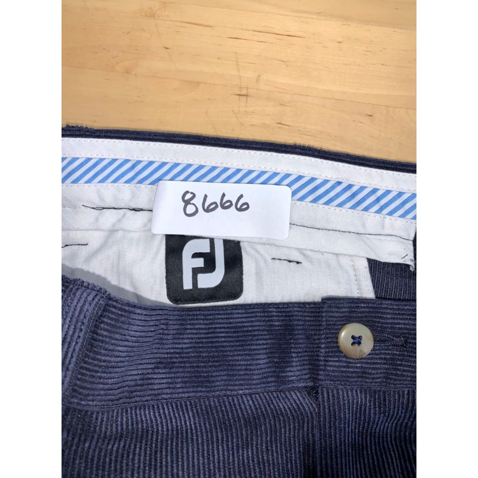 Footjoy FootJoy FJ 38x32 Corduroy Pants Blue Golf Stretch Straight Chino Regular FootJoy Men's 38 Inseam 32 Size US 38 / EU 54 - 3 Thumbnail