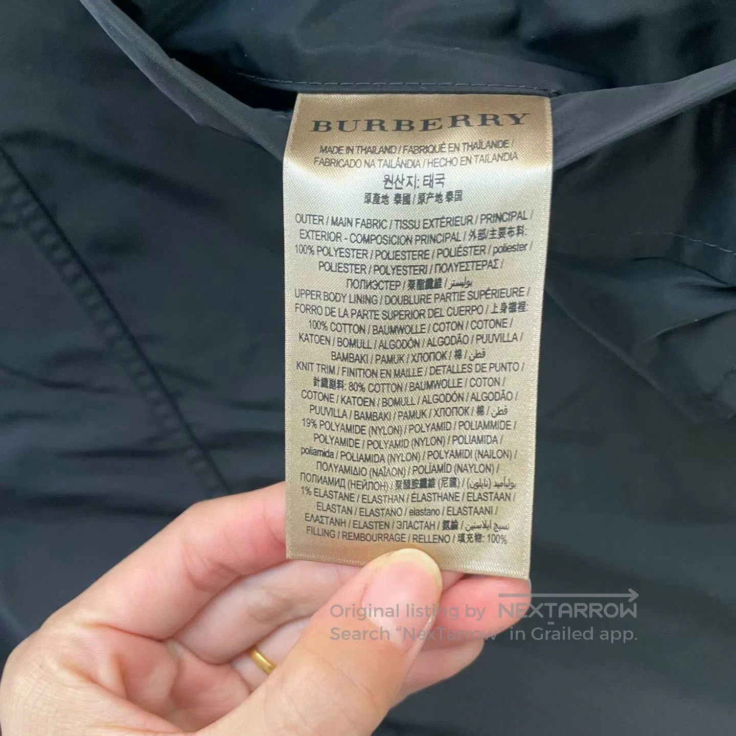 Burberry Burberry Black Arm Slogan Jacket. Size US XL / EU 56 / 4 - 4 Thumbnail