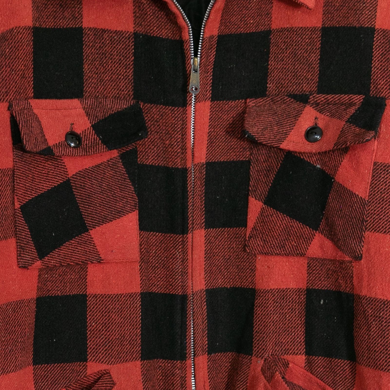 Vintage Vintage 70s Buffalo Plaid Wool Mackinaw Hunting Jacket Large Size US L / EU 52-54 / 3 - 3 Thumbnail