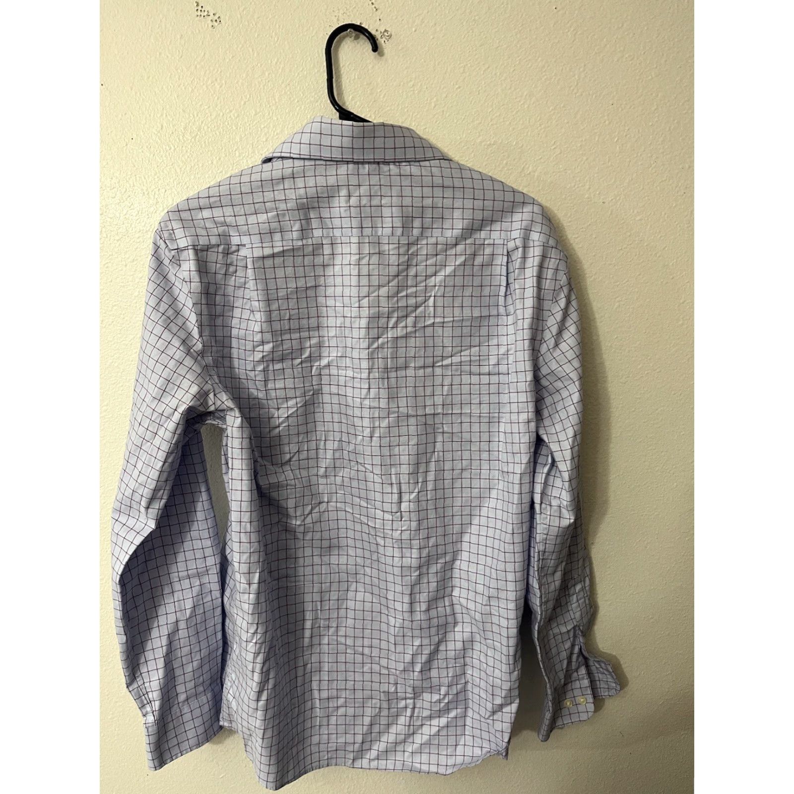 Tommy Hilfiger Tommy Hilfiger Slim Fit Blue Plaid Button-Down Long Sleeve Shirt 15.5 Mens (Regular) B-D Blue Size US M / EU 48-50 / 2 - 3 Thumbnail