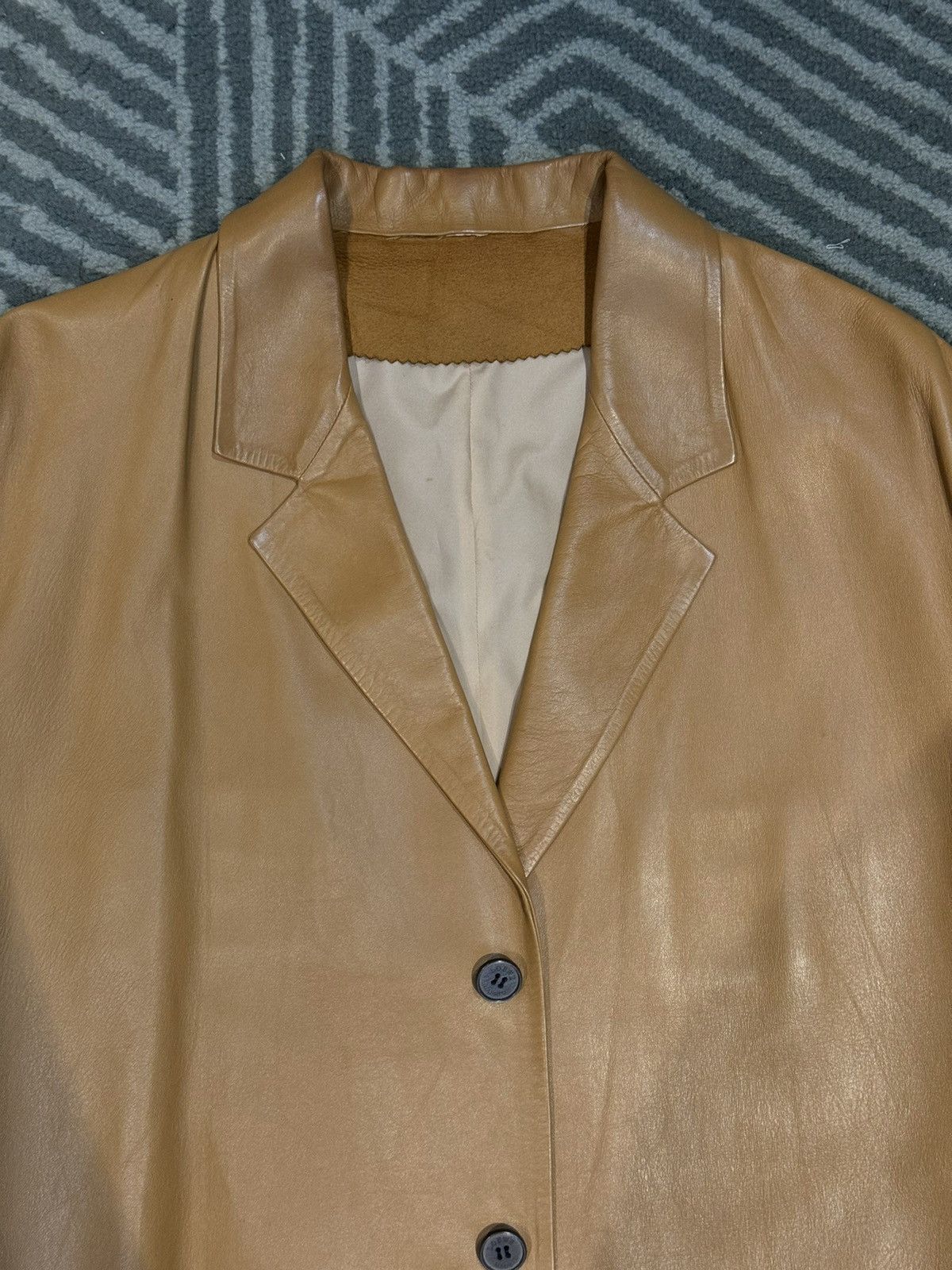 Loewe Loewe Vintage Brown Tan Superb Soft Leather Blazer Jacket 50 Size US M / EU 48-50 / 2 - 21 Thumbnail