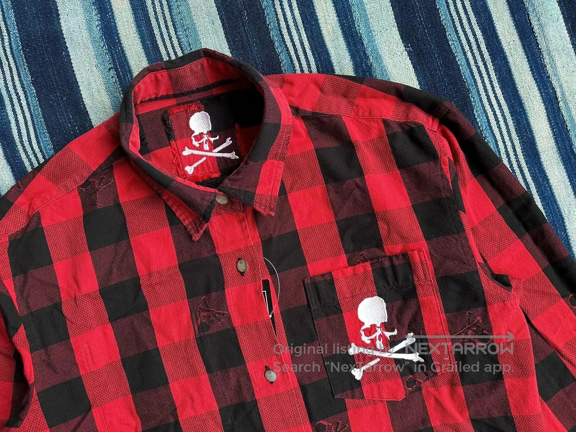 Mastermind Japan Mastermind World Flannel Shirt with Skull Embroidery. Size US S / EU 44-46 / 1 - 9 Thumbnail