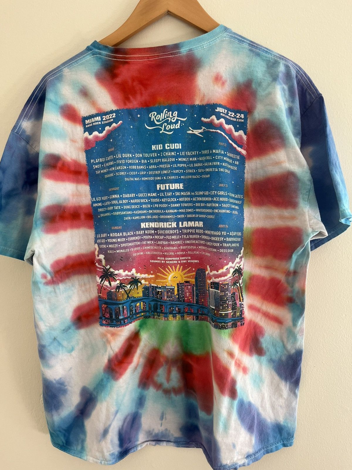 Rap Tees Rolling Loud Miami 2022 Tour T-Shirt Size US XL / EU 56 / 4 - 6 Thumbnail