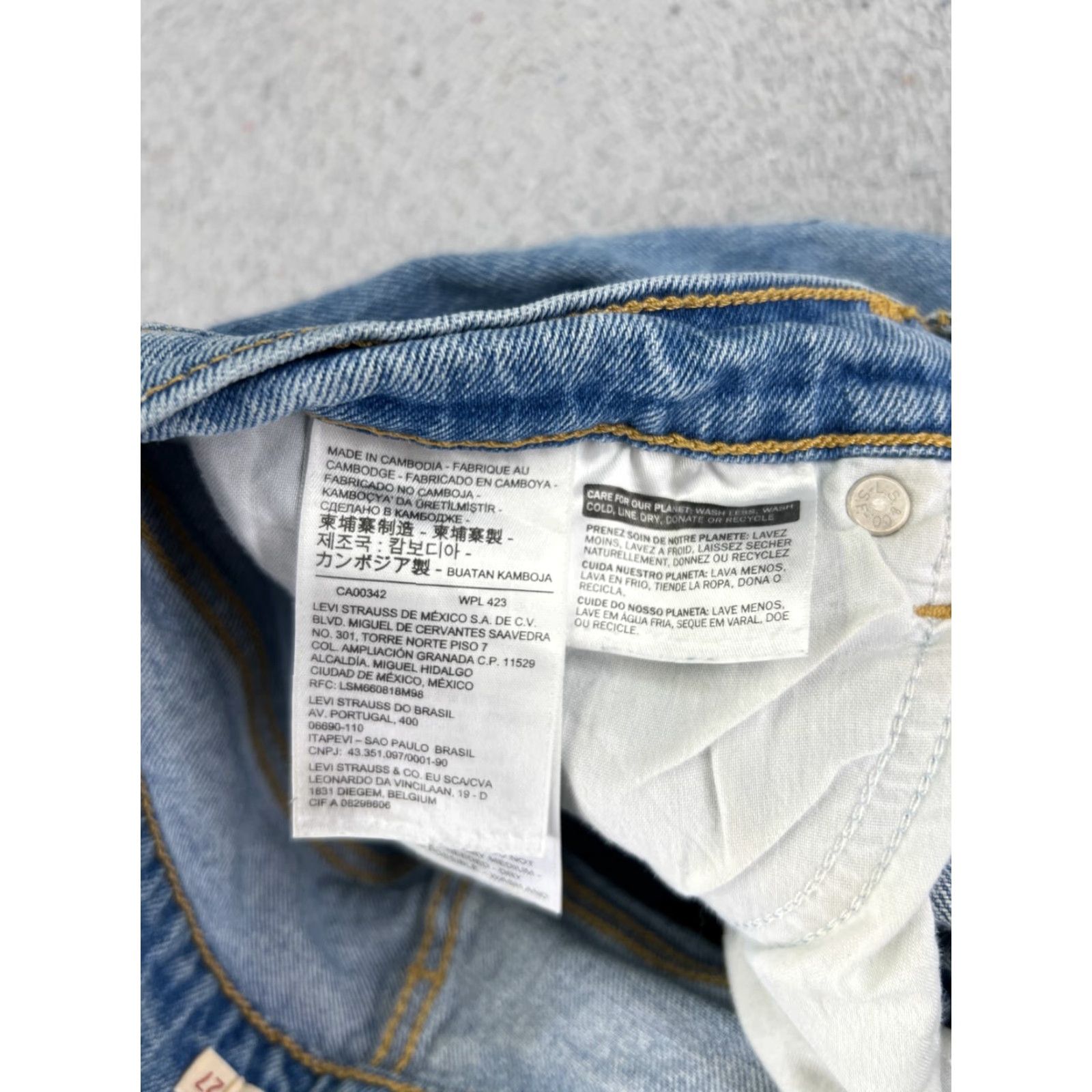 Levi's Levi's Wedgie Fit Jeans Womens 27 Blue Distressed Straight 27x24 Size 27" / US 4 / IT 40 - 7 Thumbnail