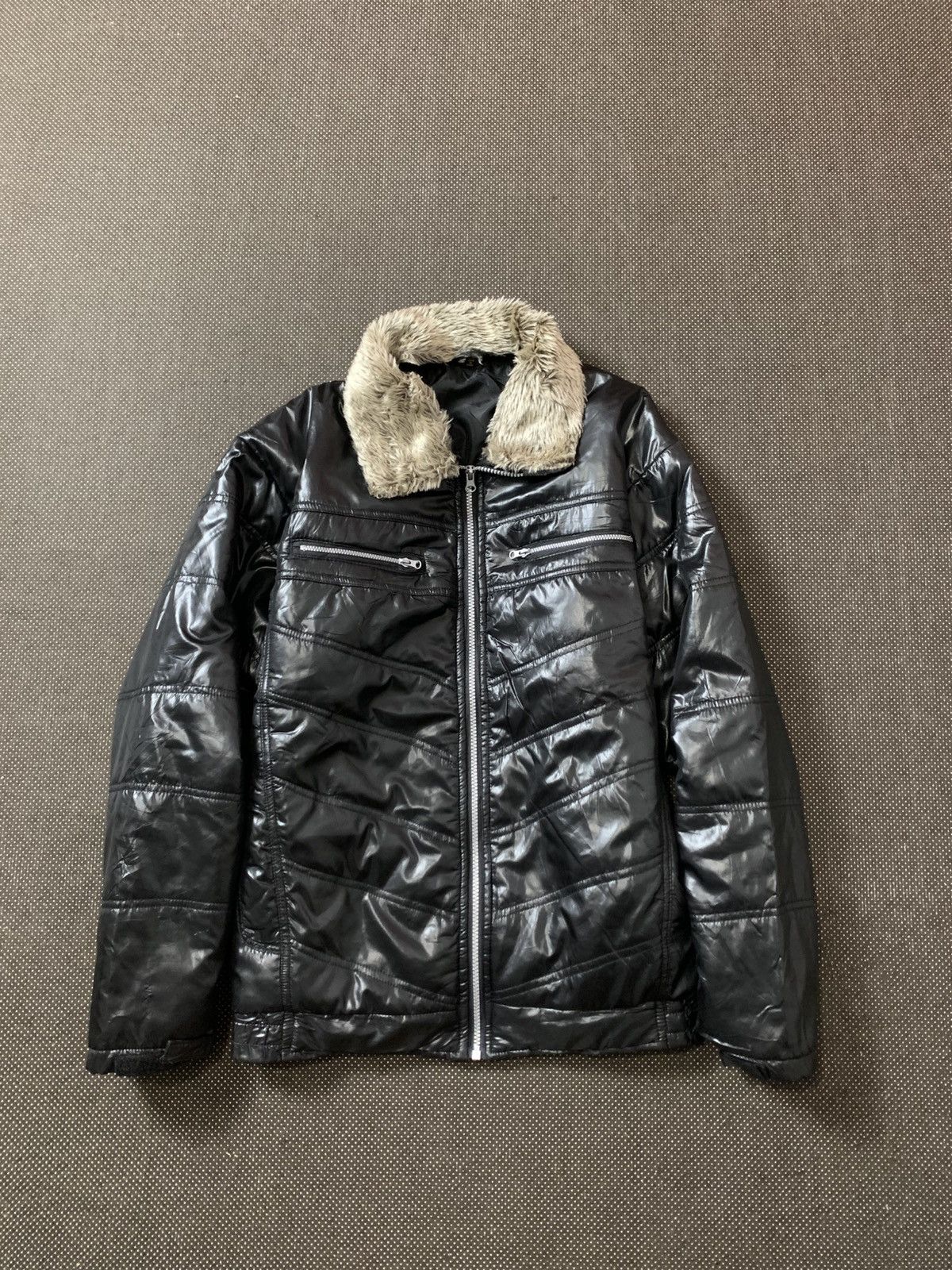 Japanese Brand 2000s Archive Vkei Rote Rose Fur Jacket
