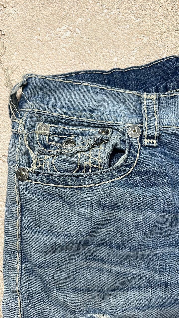 Japanese Brand True Religion pants Faded Crash denim thrashed distressed Size US 34 / EU 50 - 7 Thumbnail