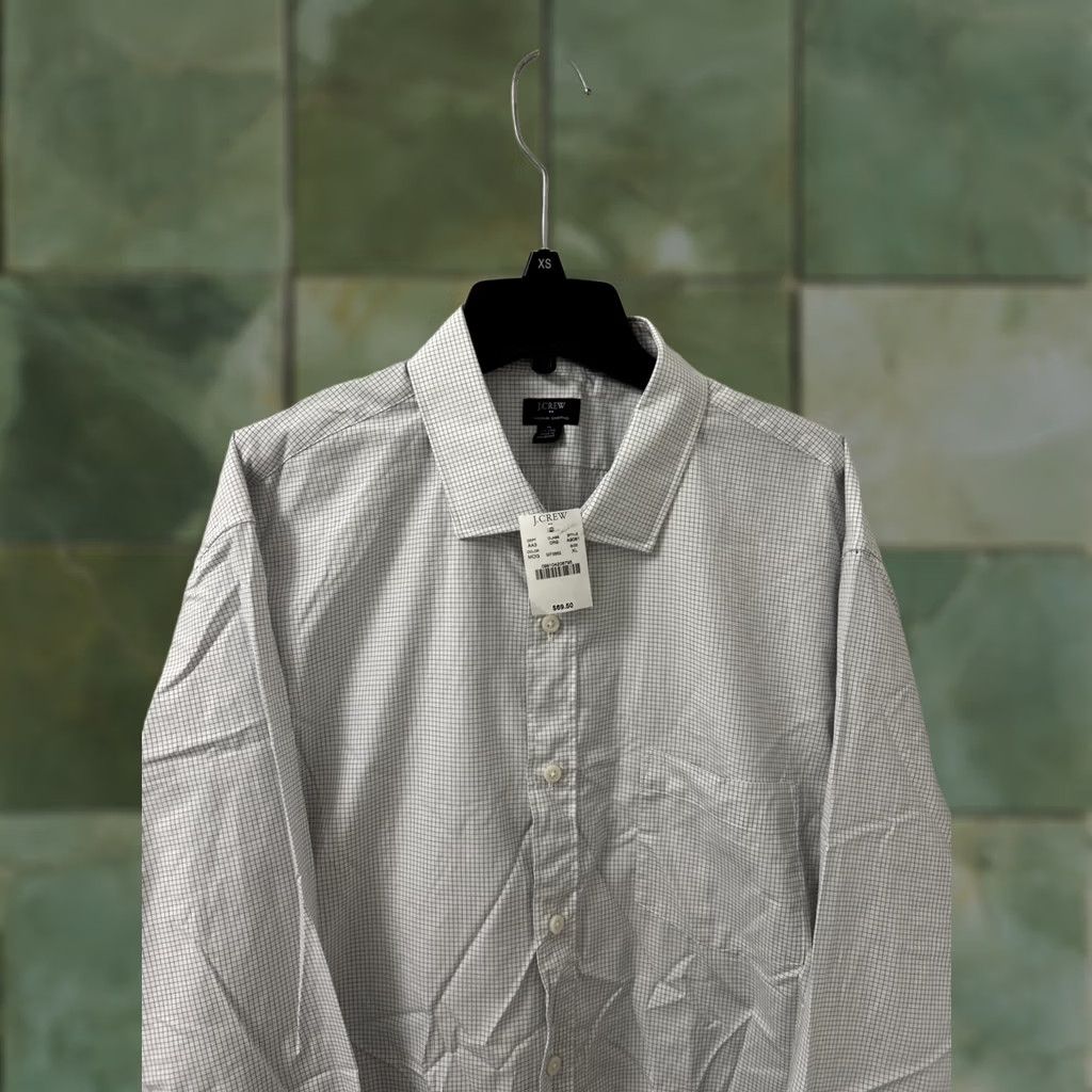 J.Crew J.CREW Shirt Mens XL White Plaid Button-Up L/S Premium Shirting Collared Casual Vintage: No Size US XL / EU 56 / 4 - 1 Thumbnail