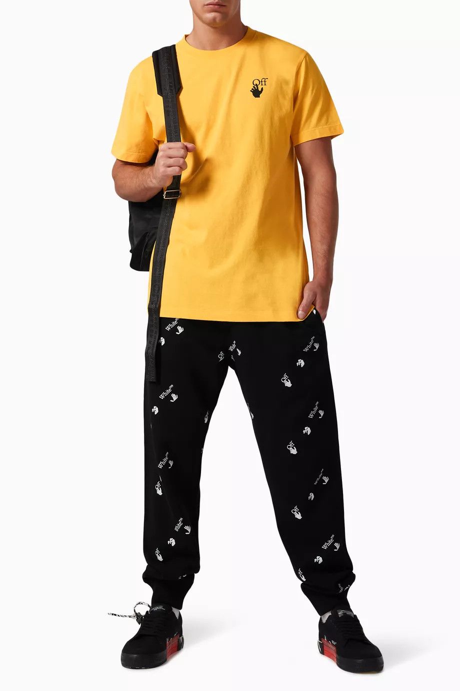 Off-White Yellow Sprayed Arrows Hand Logo T-shirt Size US S / EU 44-46 / 1 - 4 Thumbnail
