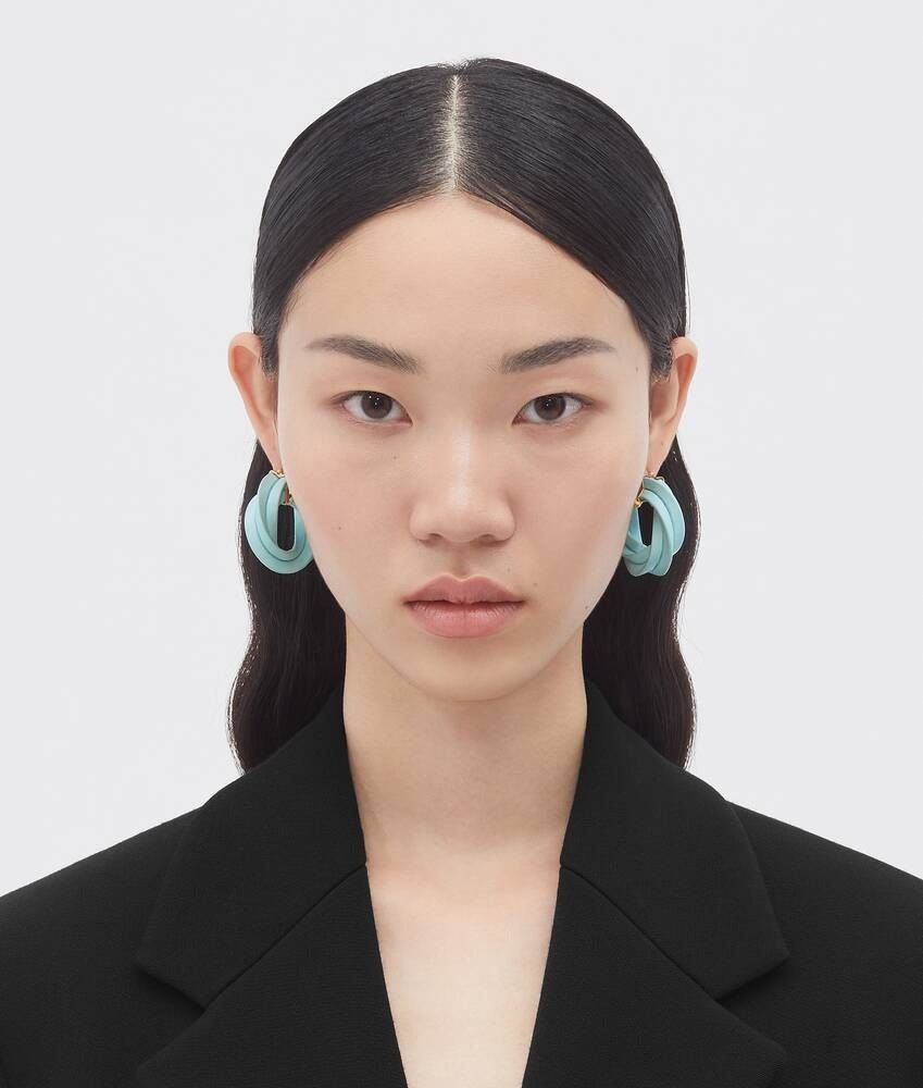 Bottega Veneta o1n1vont0425 Size: OS / Twist Earring in Blue Size ONE SIZE - 2 Thumbnail