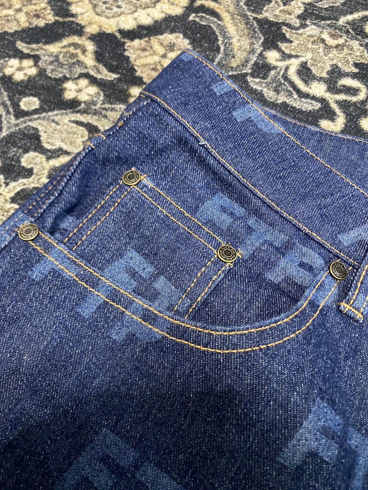 Fuck The Population FTP all over denim pants FW21 Size US 36 / EU 52 - 3 Thumbnail