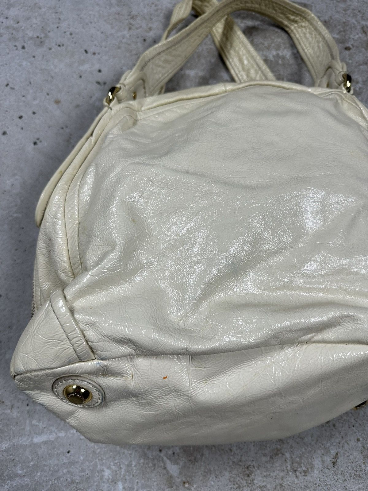 Marc Jacobs × Marc by Marc Jacobs Marc by Marc Jacobs Cream Tote Bag Cow Leather Vintage Gold Size ONE SIZE - 9 Thumbnail
