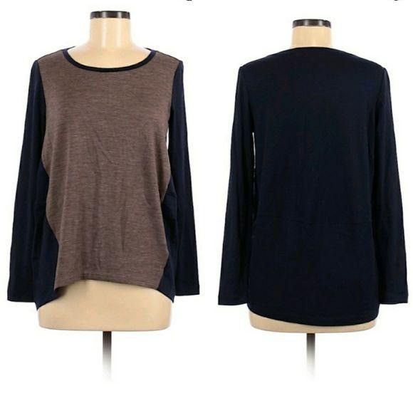 Other Lafayette 148 Wool Baseball Jersey Sz M Long Sleeve Color Bl Size M / US 6-8 / IT 42-44 - 3 Thumbnail