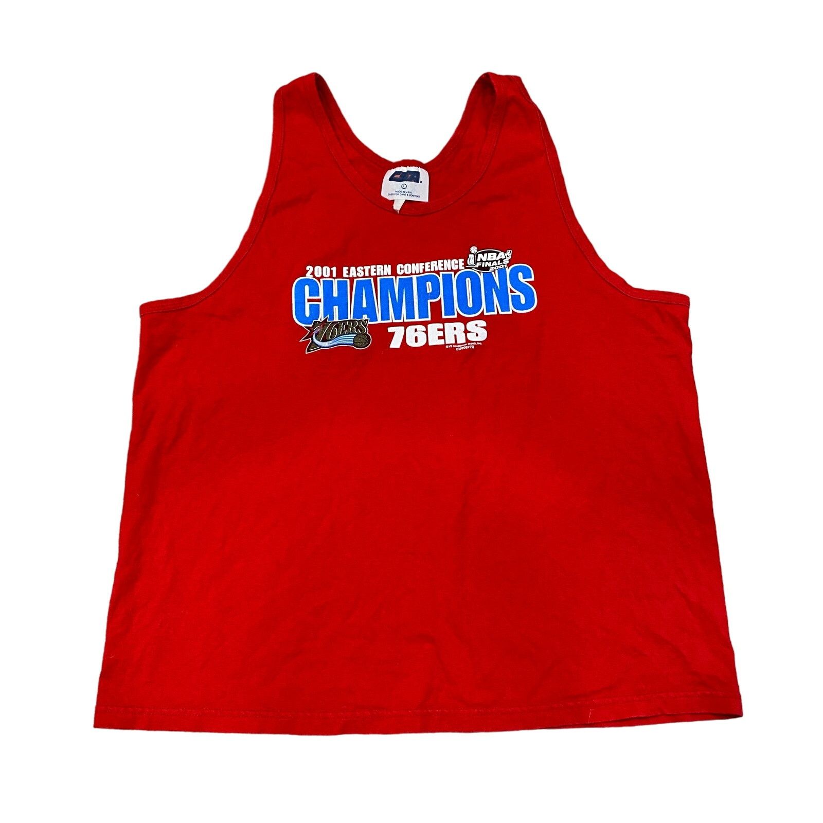 CSA × NBA × Vintage VTG 2001 Philadelphia 76ers Champions Tank Men's L USA Made Size US L / EU 52-54 / 3 - 1 Thumbnail