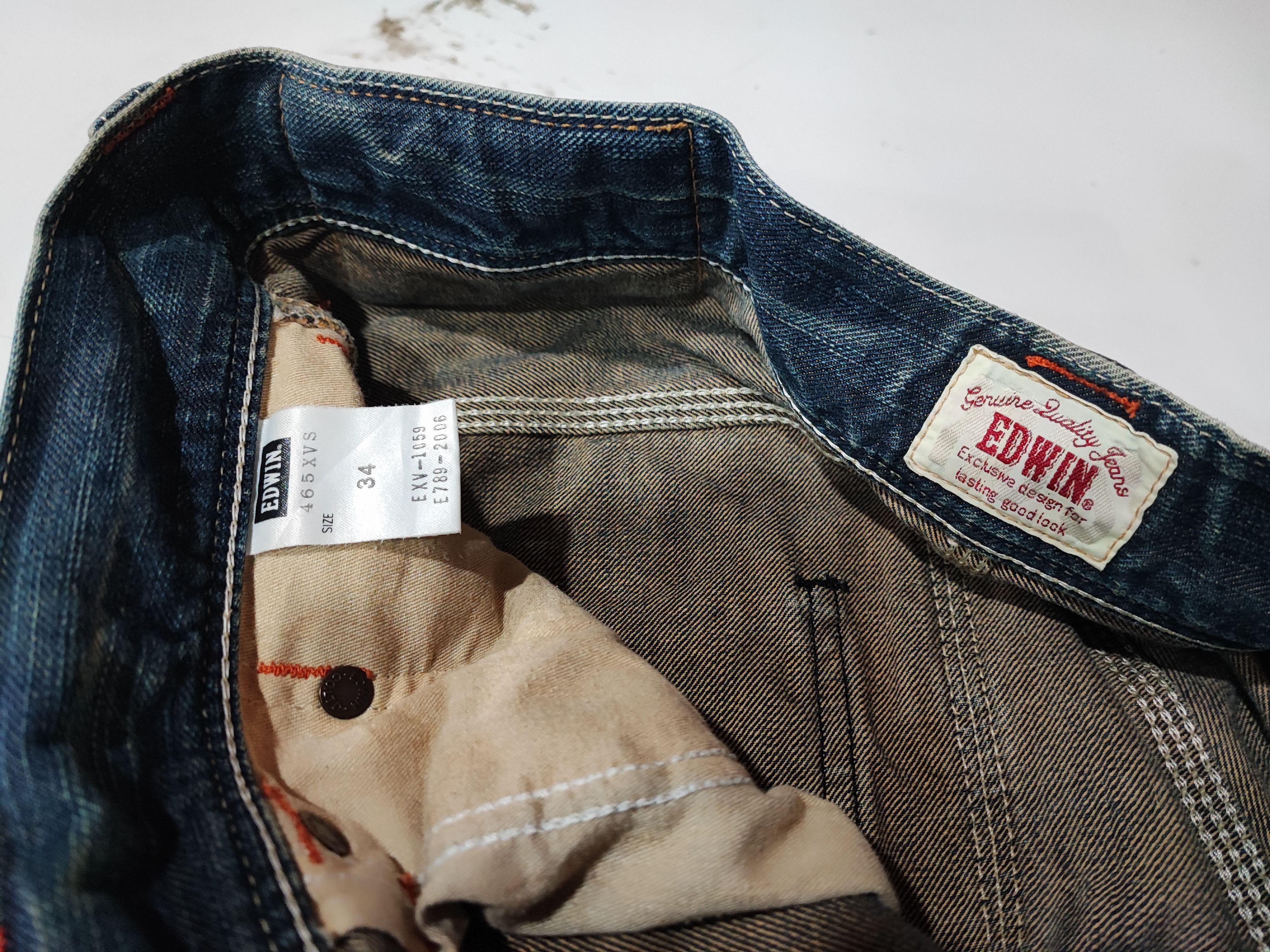 Number (N)ine Vintage Edwin XV Distressed Denim Baggy Pants Size US 35 - 18 Thumbnail