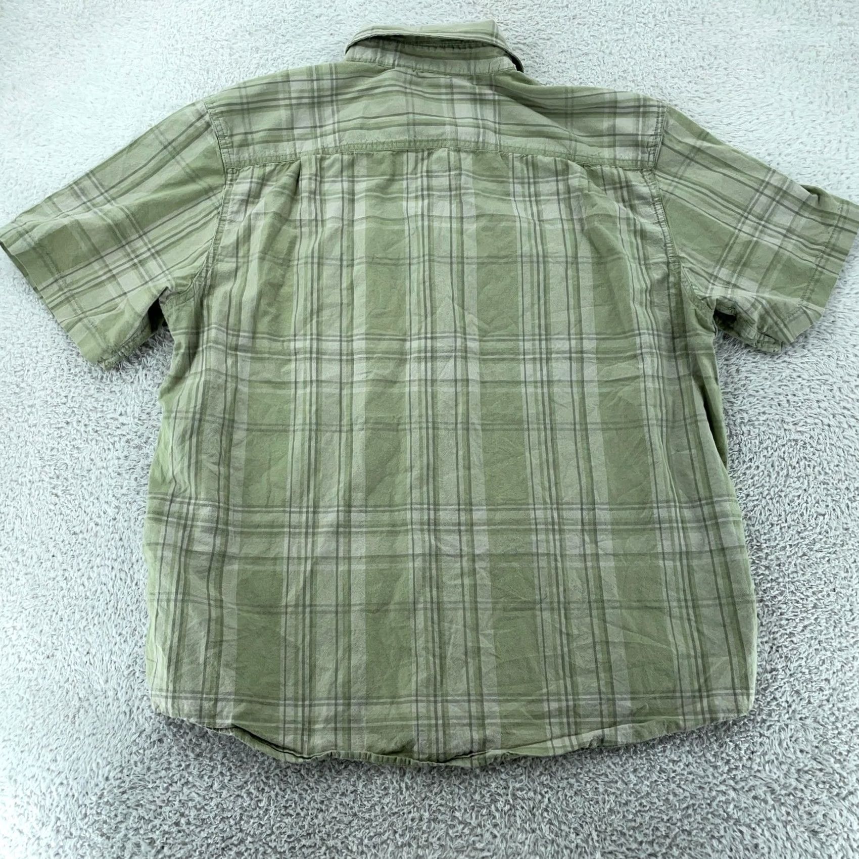Carhartt Carhartt Work Shirt Green Plaid Short Sleeve Button Down XL Loose Fit Size US XL / EU 56 / 4 - 5 Thumbnail