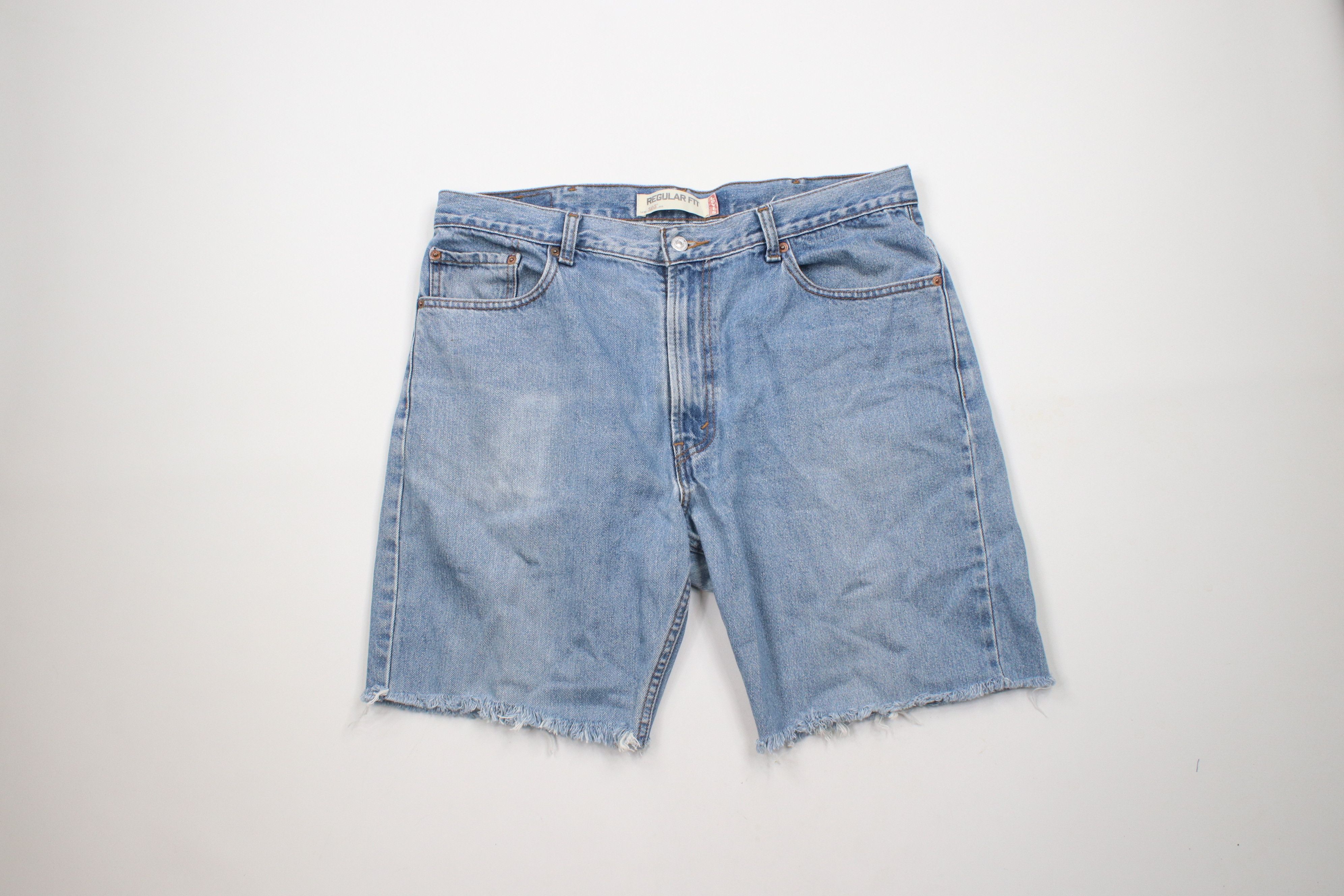 Levi's × Vintage Vintage Y2K Levis 505 Fit Cut Off Denim Jean Shorts Jorts Size US 38 / EU 54 - 1 Thumbnail