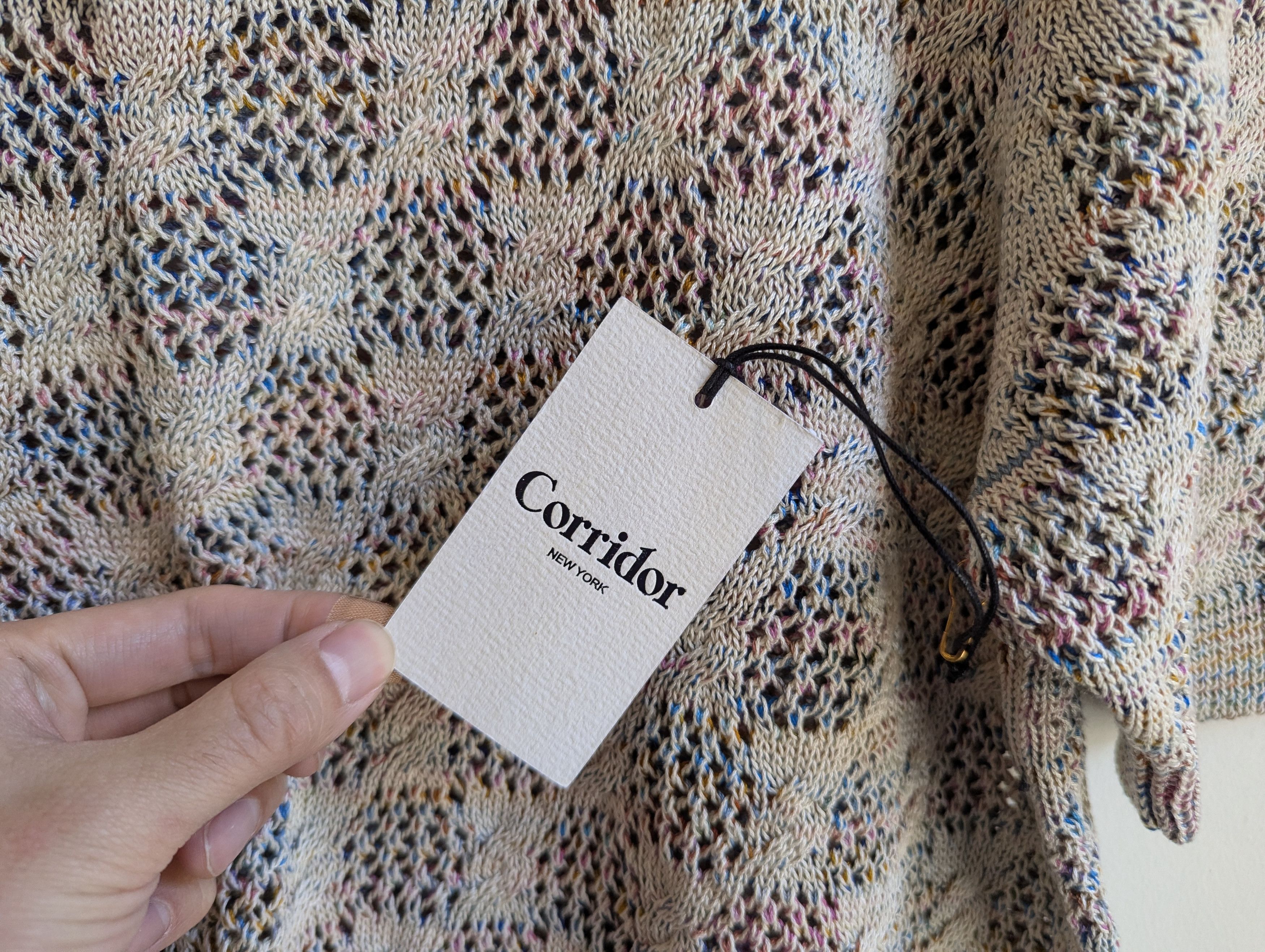 Corridor Rainbow Space-Dye Cable Knit Polo Size US M / EU 48-50 / 2 - 11 Thumbnail