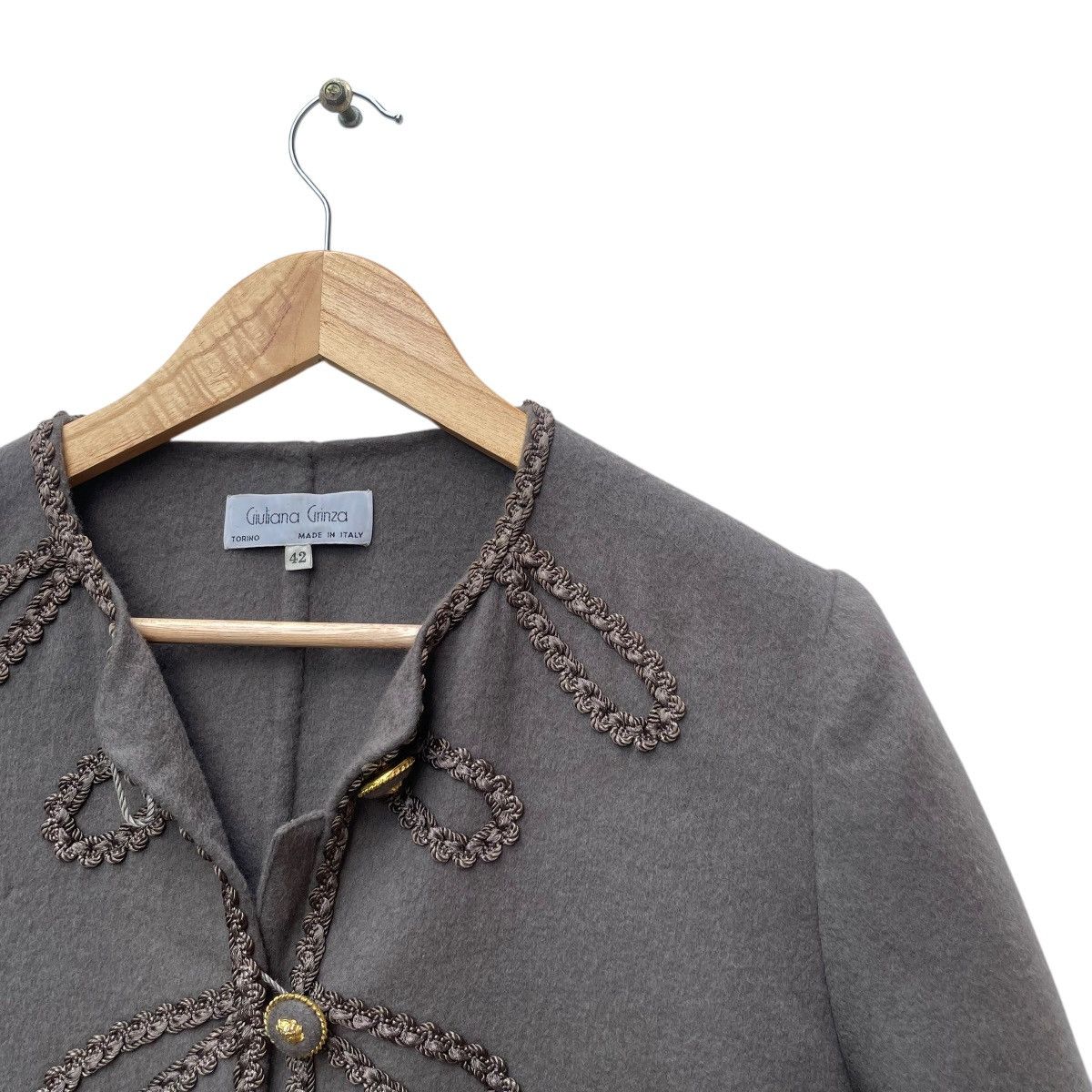 Designer Italian Designer Giuliana Grinza Crop Jacket Size M / US 6-8 / IT 42-44 - 4 Thumbnail