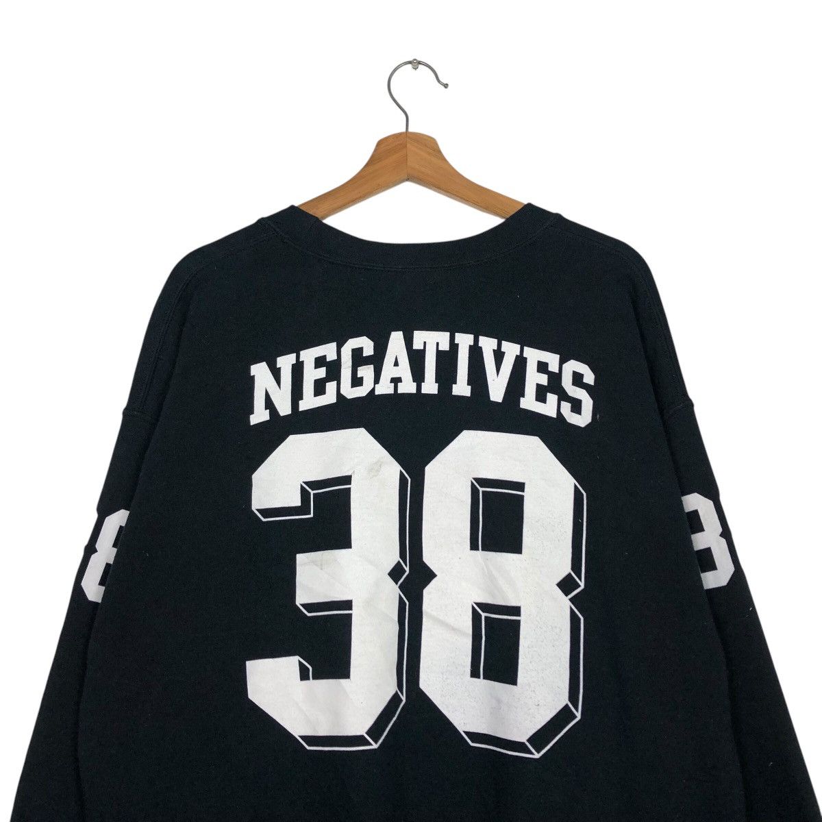 Japanese Brand × Vintage 📌Vintage Sweatshirt Streetwear Style Negatives 38 Big Logo Size US L / EU 52-54 / 3 - 10 Thumbnail