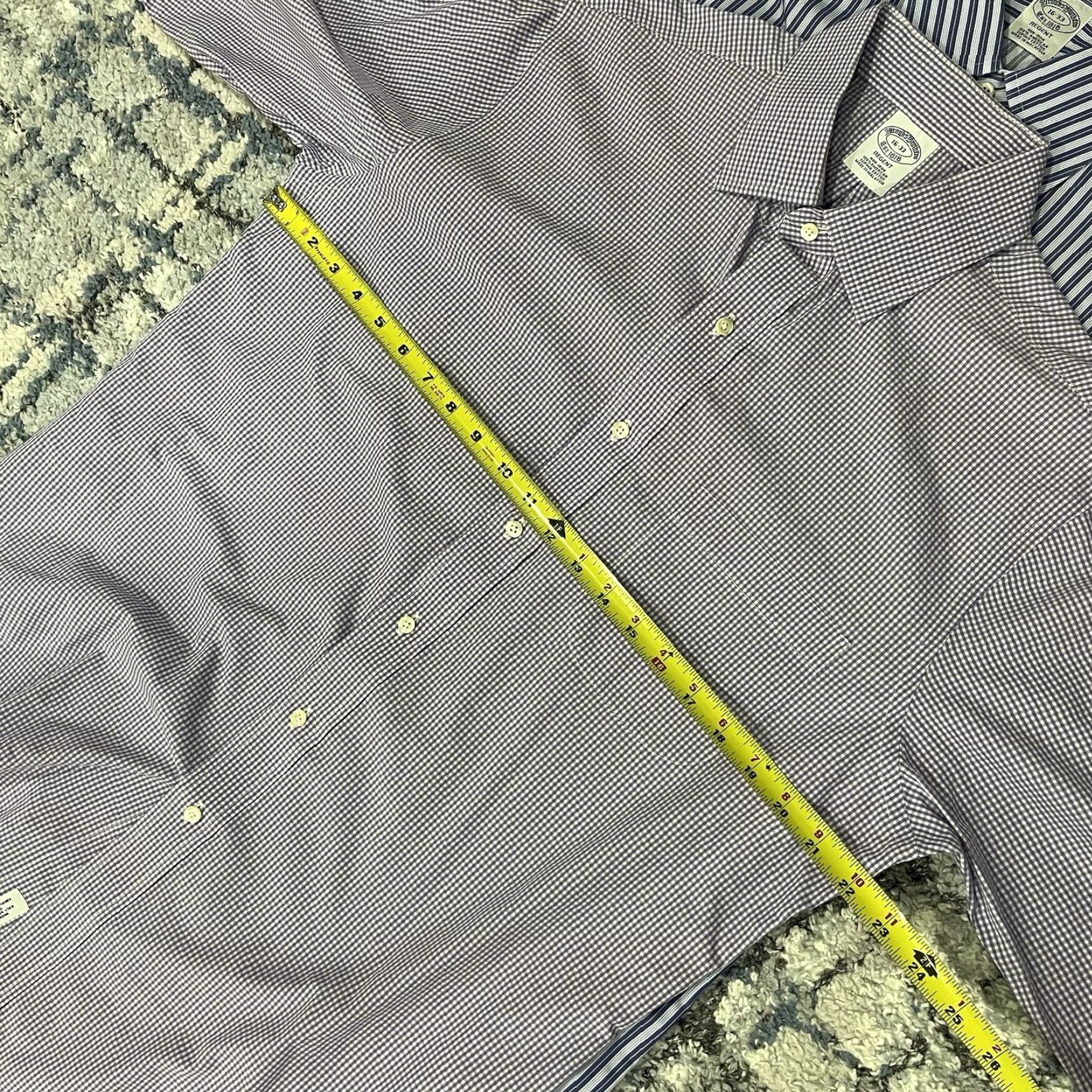Brooks Brothers Brooks Brothers Mens Dress Shirt Regent Lot Size 16 33 Non Iron Supima Cotton Polka Dot Blue Regular Neck 16in Barrel Cuff Size 42R - 8 Thumbnail