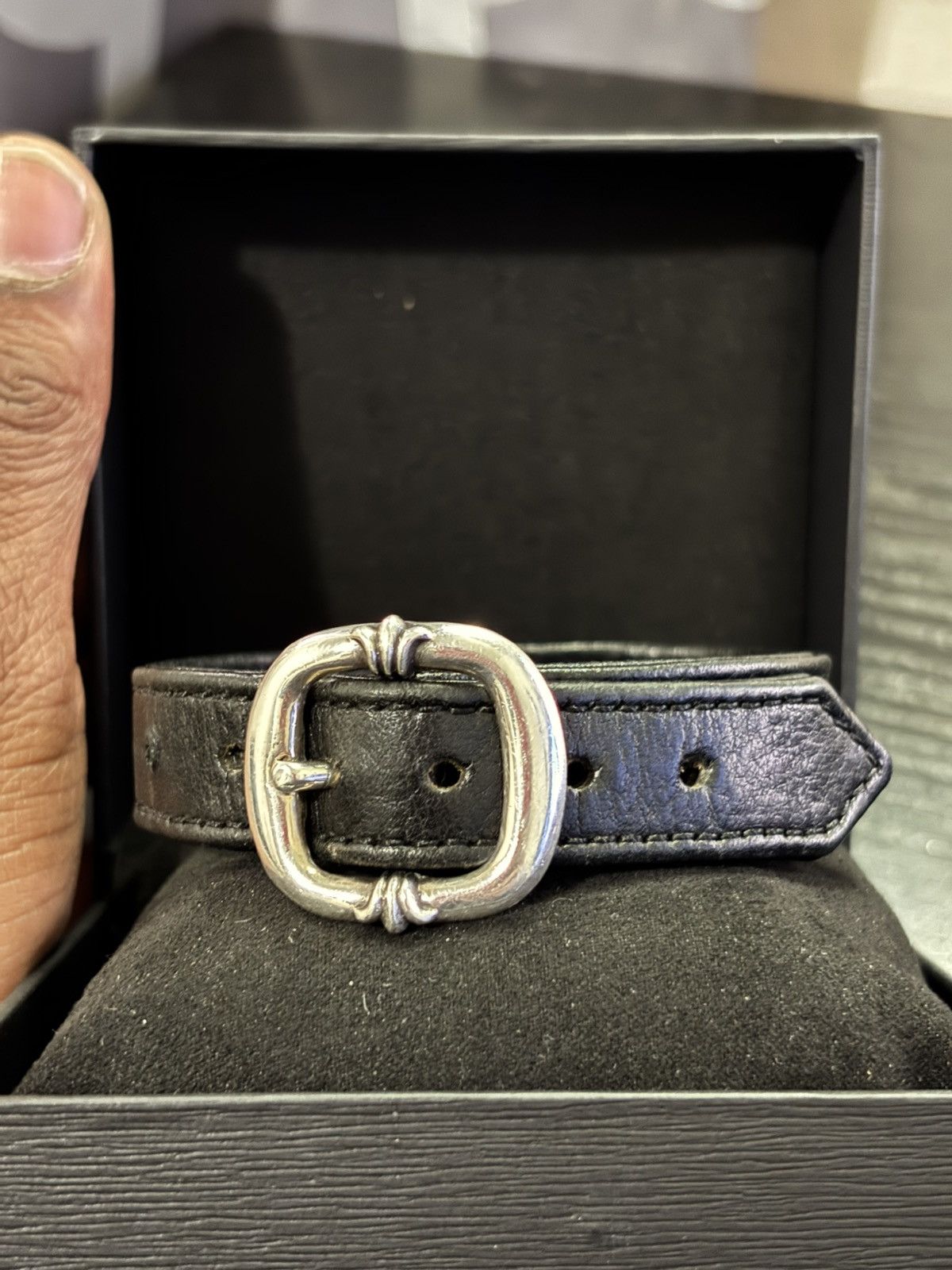 Chrome Hearts Leather Cross Bracelet Size ONE SIZE - 8 Thumbnail