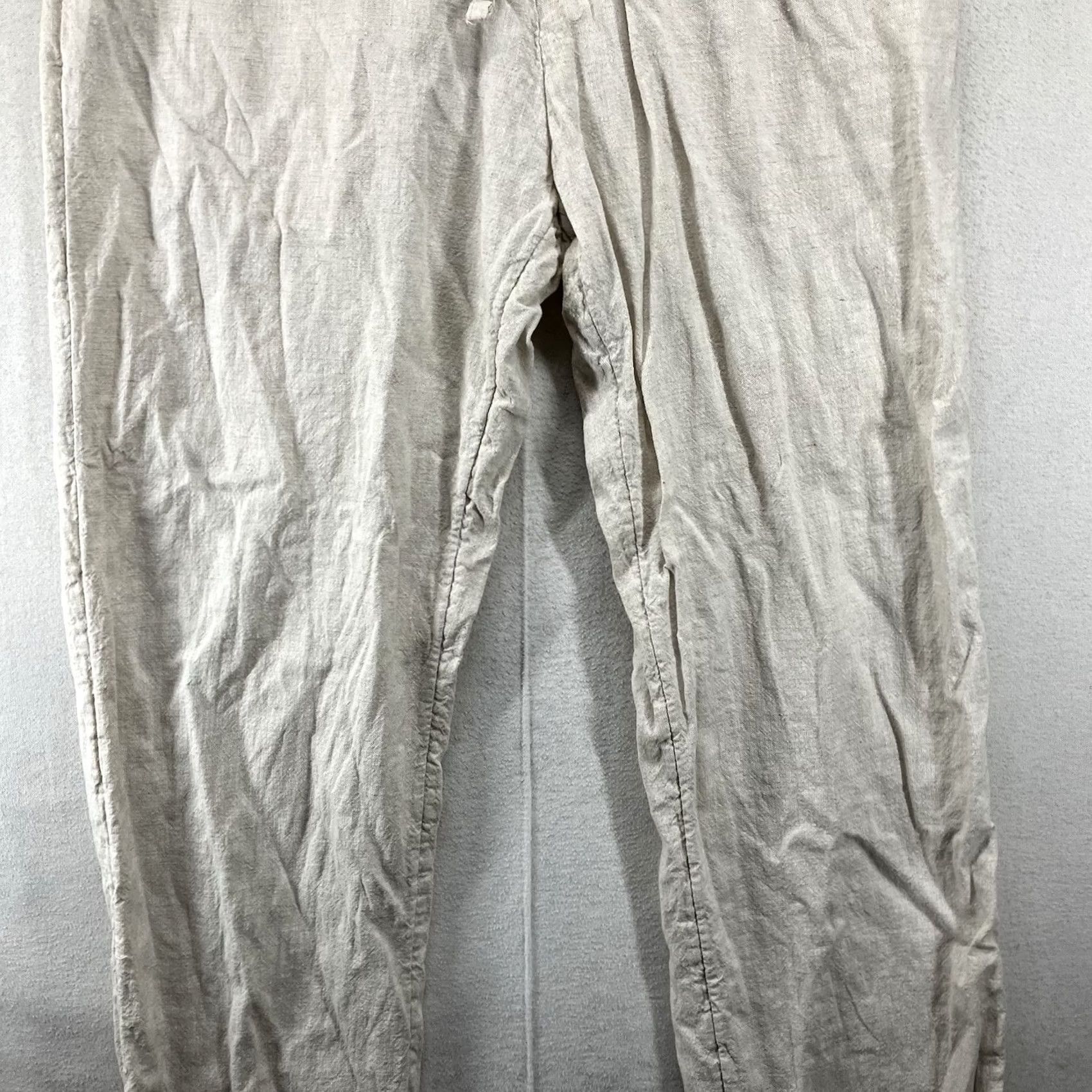 H&M H&M Women's Pants XS Beige Ivory Lagenlook Taper Drawstring Casual Size 26" / US 2 / IT 38 - 7 Thumbnail