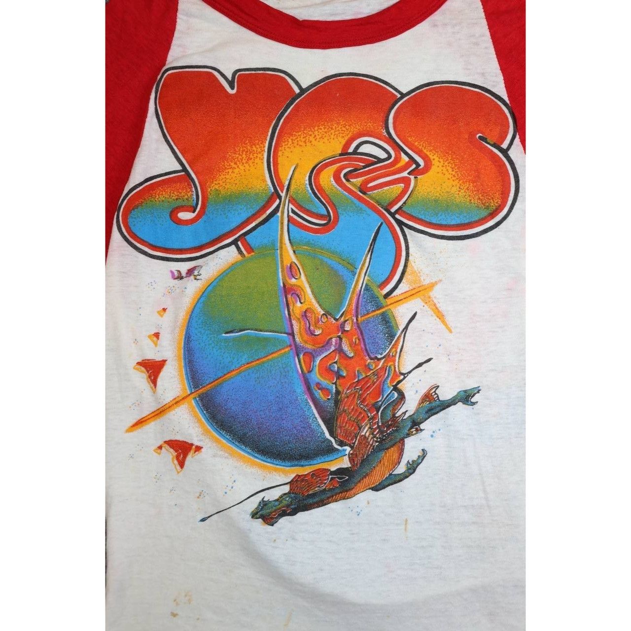 Vintage Vintage 1978 Yes Band Raglan T-Shirt MSG Tour 3/4 Sleeve Size US XS / EU 42 / 0 - 3 Thumbnail