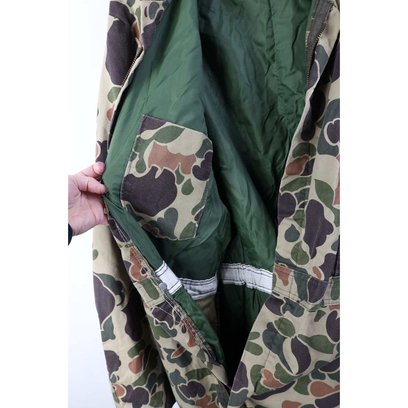 Vintage 70s 80s Walls Frogskin Camouflage Coveralls Bibs