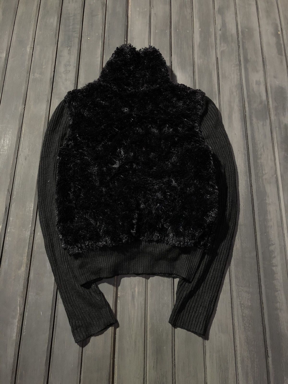 Hysteric Glamour Vintage Opium Yohji Yamamoto Fur Zip Sweater Mohair Size S / US 4 / IT 40 - 4 Thumbnail