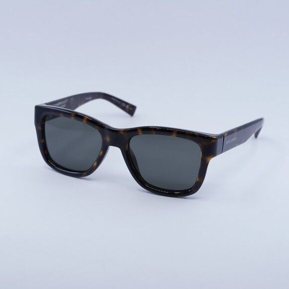 Saint Laurent Paris Saint Laurent SL674 003 Sunglasses Havana Square Frame, Grey Size ONE SIZE - 3 Thumbnail