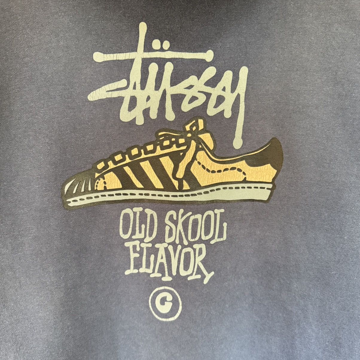 Stussy × Vintage Vintage 90s Stussy Old Skool Flavour Hoodie Size US M / EU 48-50 / 2 - 3 Thumbnail