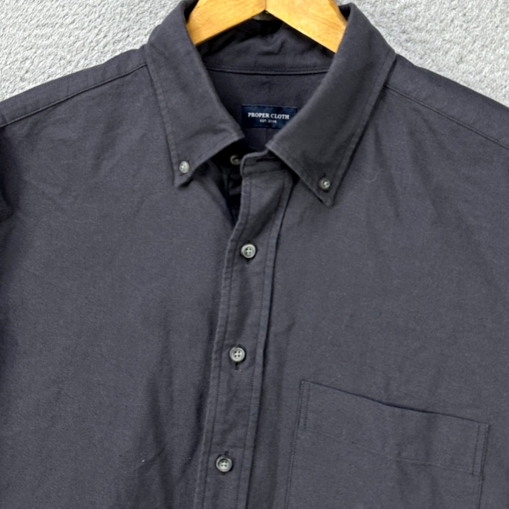 Proper Cloth Proper Cloth Shirt Button Down Mens 2XL Black Long Sleeve Pocket Casual Outdoor Size US XXL / EU 58 / 5 - 4 Thumbnail