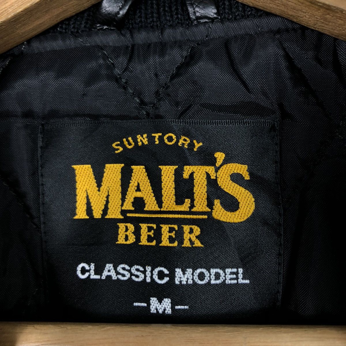 Japanese Brand 📌Vintage Jumper Bomber Leather Jacket Suntory Malt's Beer Size US M / EU 48-50 / 2 - 20 Thumbnail