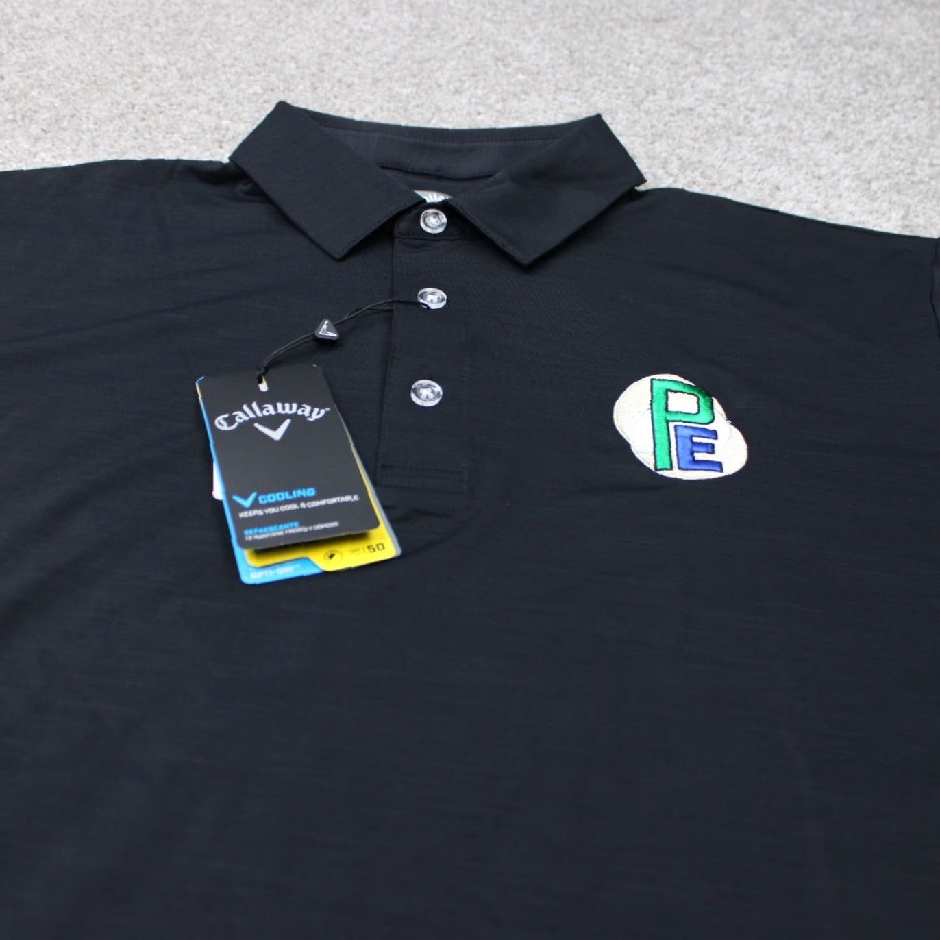 Callaway Callaway Opti-Dri Polo Shirt NWT Mens Large Black Golf S/S Stretch Logo Polo Size US L / EU 52-54 / 3 - 4 Thumbnail