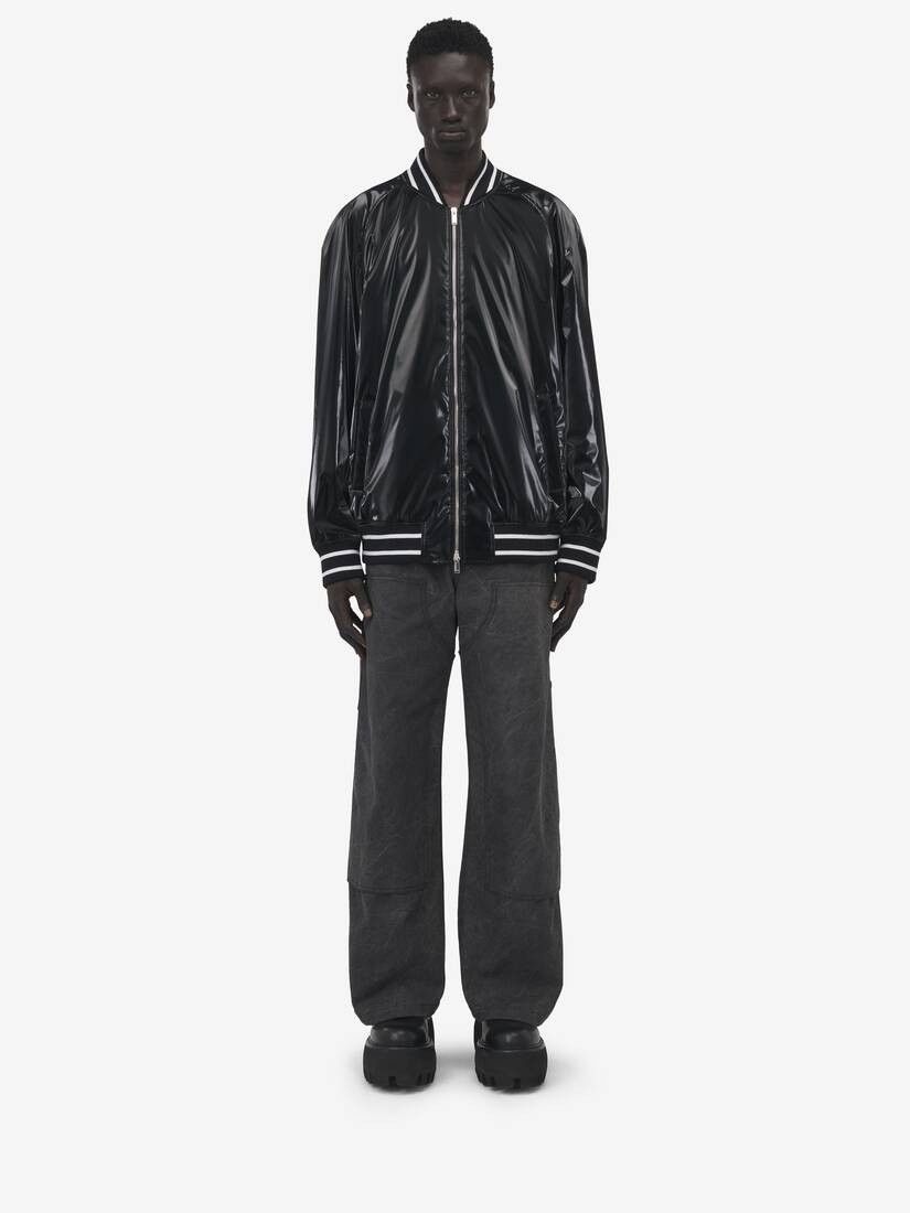 Alexander McQueen o1srvl11e0226 Oversized Bomber Jacket​ In Black Size US M / EU 48-50 / 2 - 3 Thumbnail