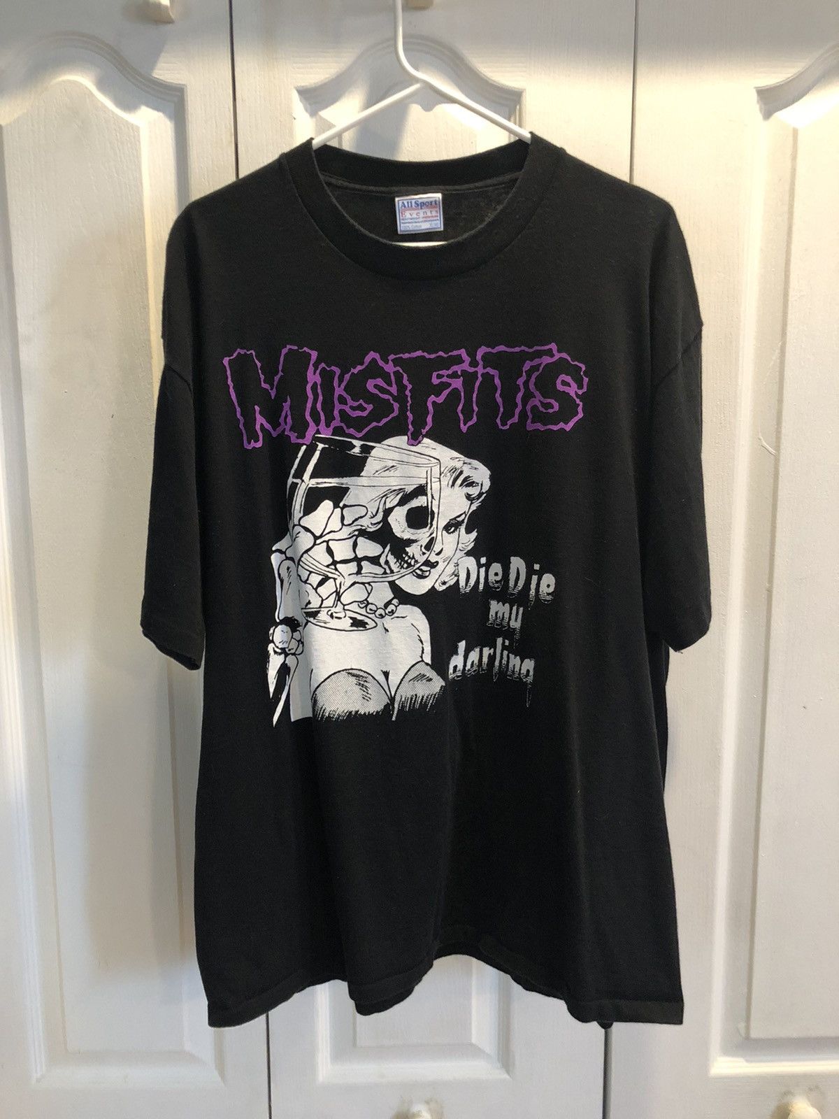 image of Band Tees x Misfits Vintage 90's 1998 Misfits Die Die My Darling Near New Size XL in Black, Men's