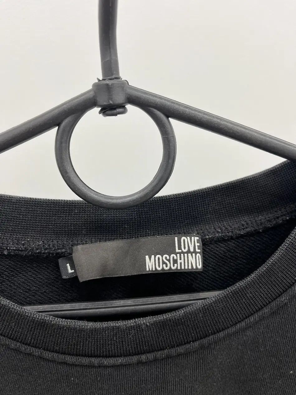 Moschino Love Moschino Heart Logo Black Sweatshirt Size US L / EU 52-54 / 3 - 3 Thumbnail