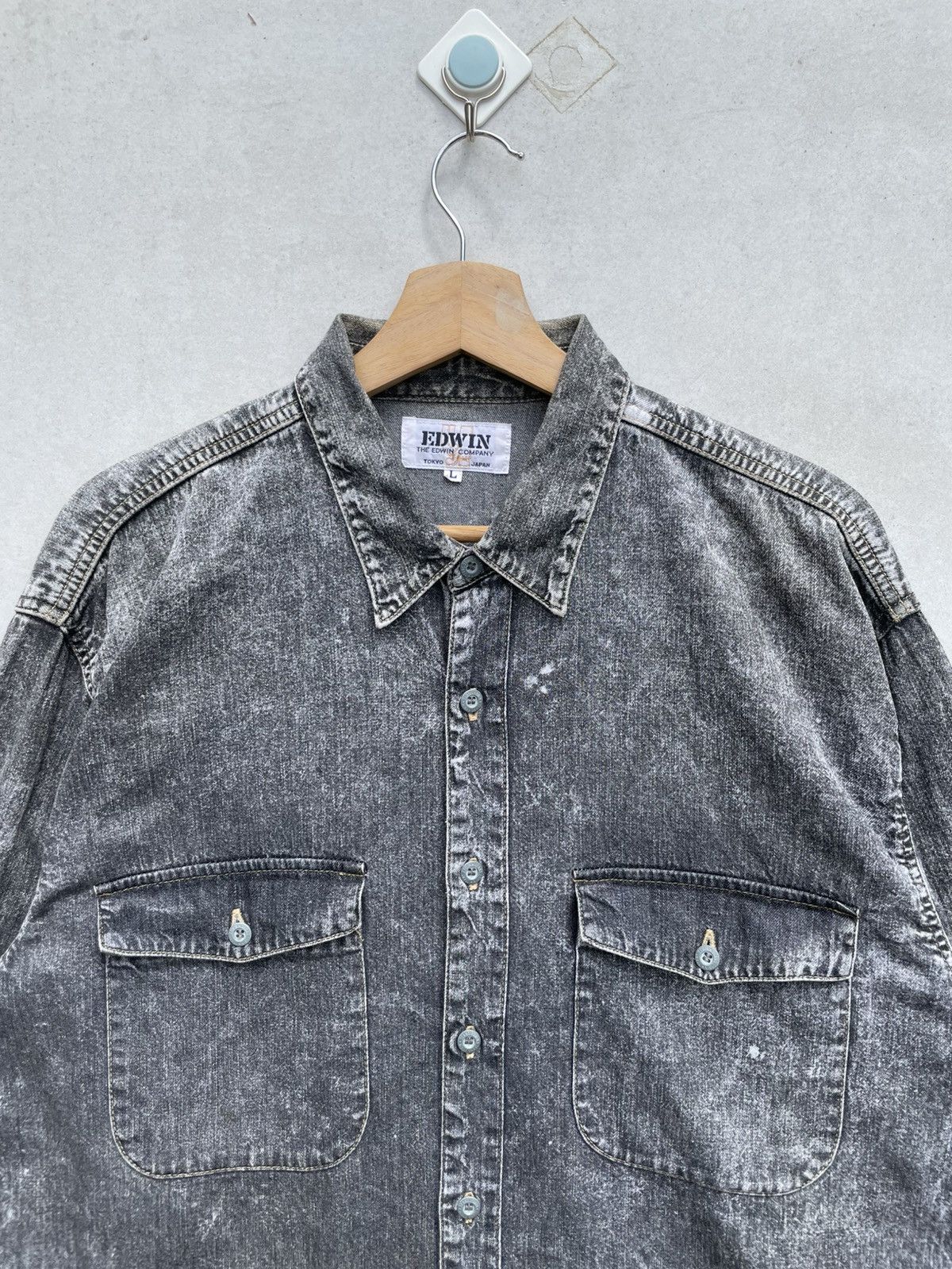 Japanese Brand 🔥Accept Binding Offer🔥 Vintage Edwin Denim Jacket Size US L / EU 52-54 / 3 - 3 Thumbnail