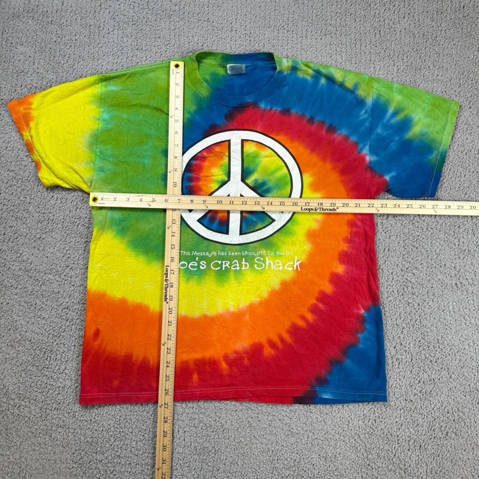 Other Joe's Crab Shack Tie Dye Peace Love & Crabs T Shirt Adult L Size US L / EU 52-54 / 3 - 2 Thumbnail
