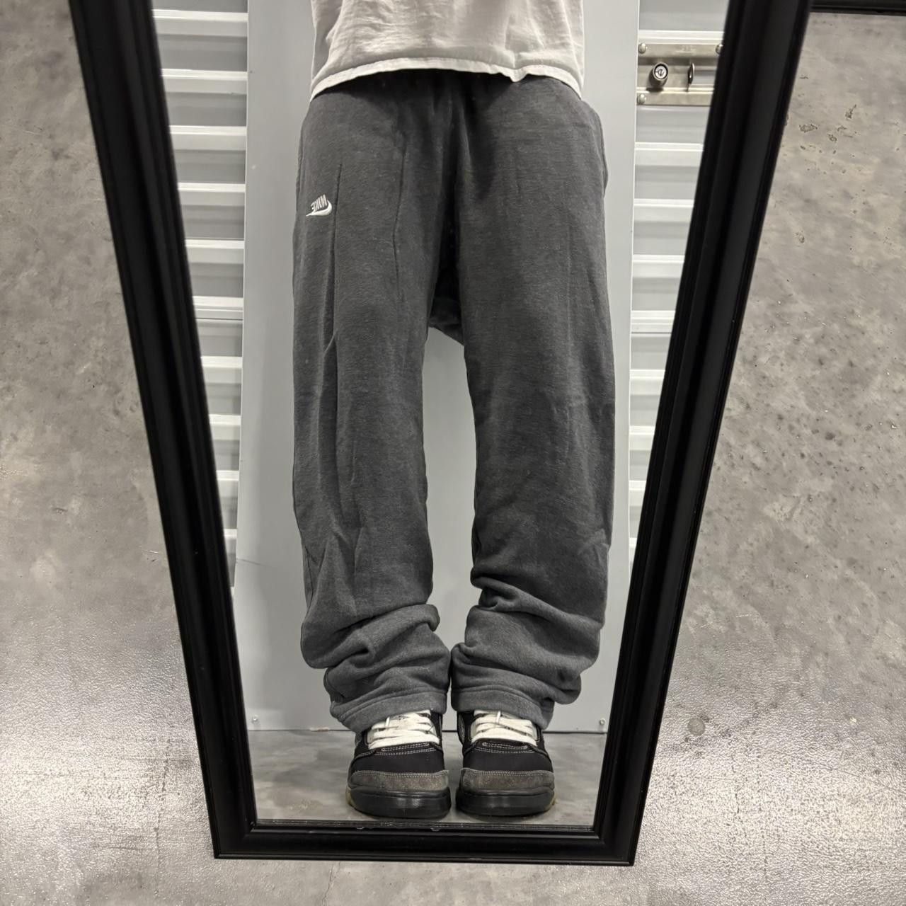 Nike × Vintage Crazy Vintage Y2K/2000s Grey Nike Streetwear Essential Sweatpants! Size US 30 / EU 46 - 1 Thumbnail