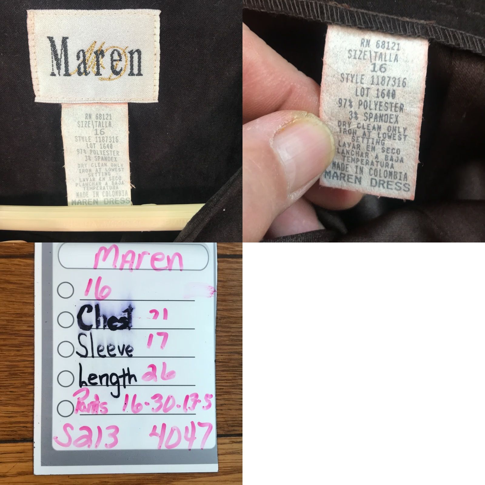 **Maren Women's Black Classic 2 Piece Long Sleeve Suit Set Size 16** User: Maren Women's Black Classic 2 Piece Long Sleeve Suit Set Size 16
