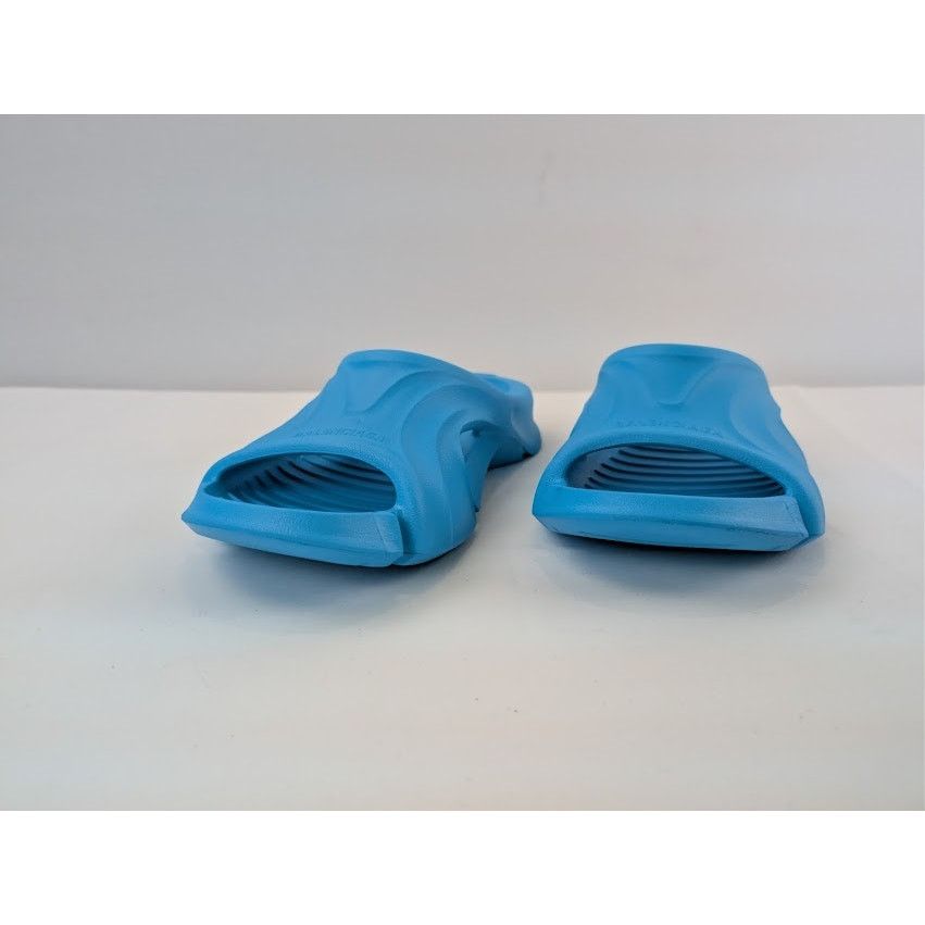 Balenciaga o1rshd1 Rubber Mold Slide Sandals in Blue 41 Size US 8 / EU 41 - 7 Thumbnail