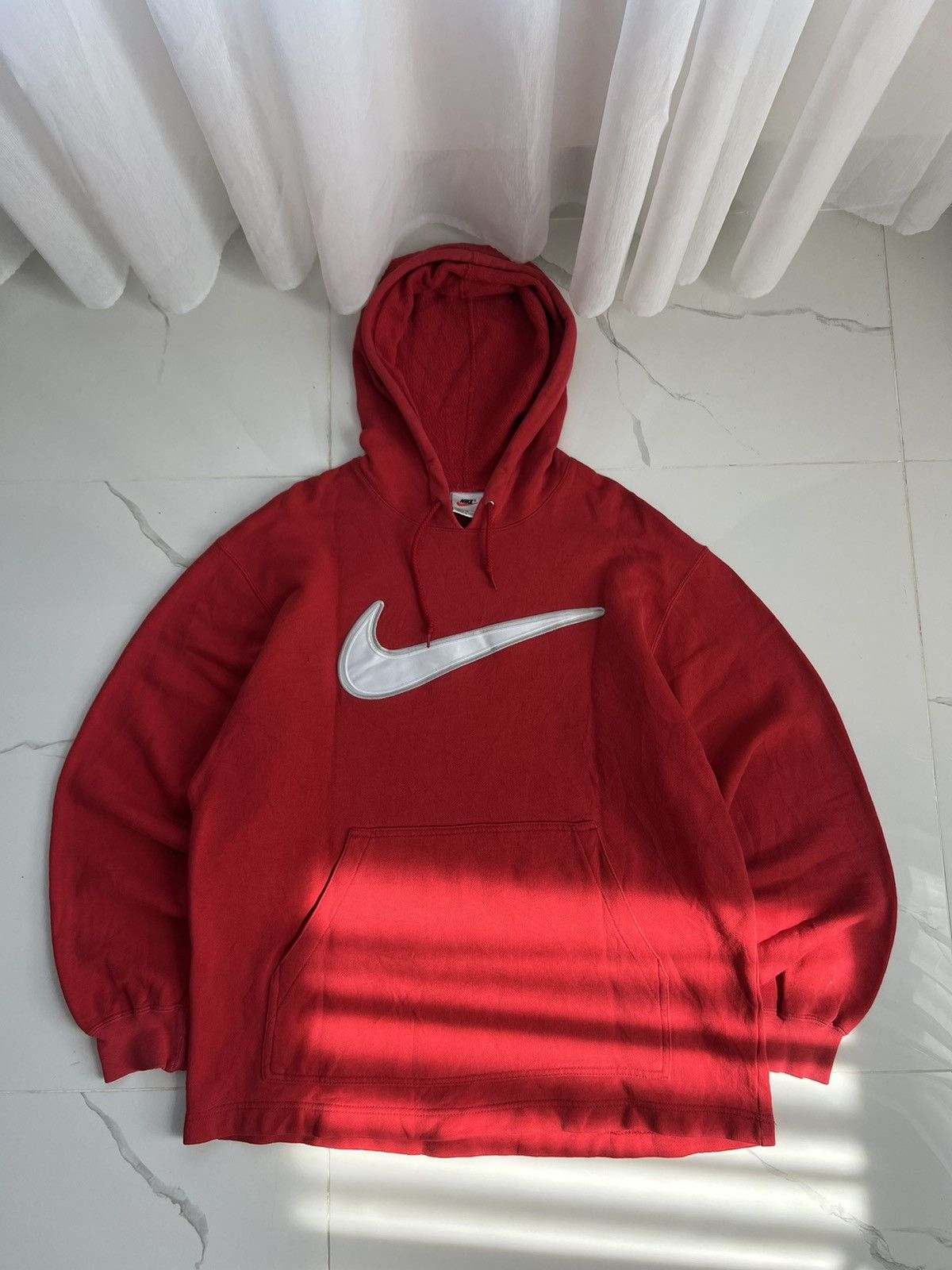 Nike 90’s NIKE BIG CENTR SWOOSH LOGO Y2K HOODIE RARE Size US M / EU 48-50 / 2 - 1 Thumbnail