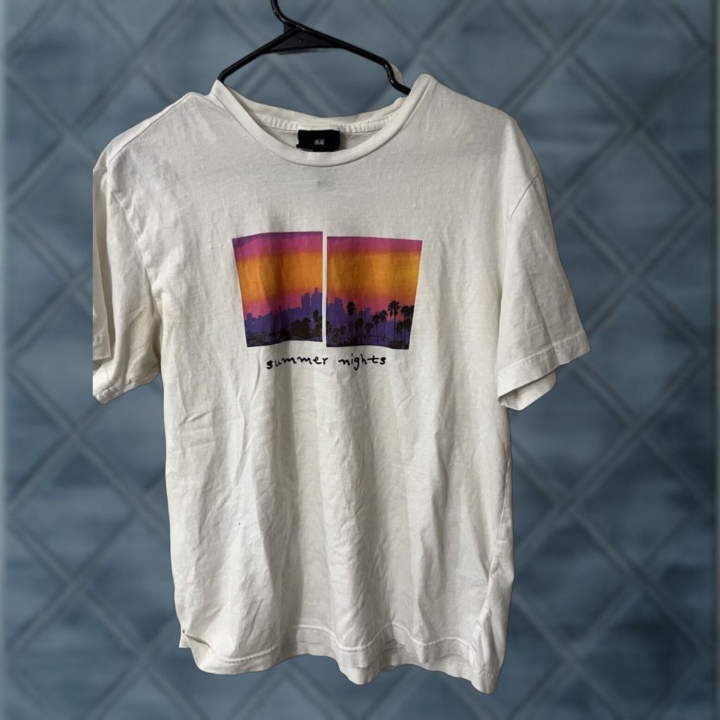 H&M VINTAGE H&M T-Shirt Graphic Tee Beachwear Men’s Small White Short Sleeve Cotton Size US S / EU 44-46 / 1 - 1 Thumbnail