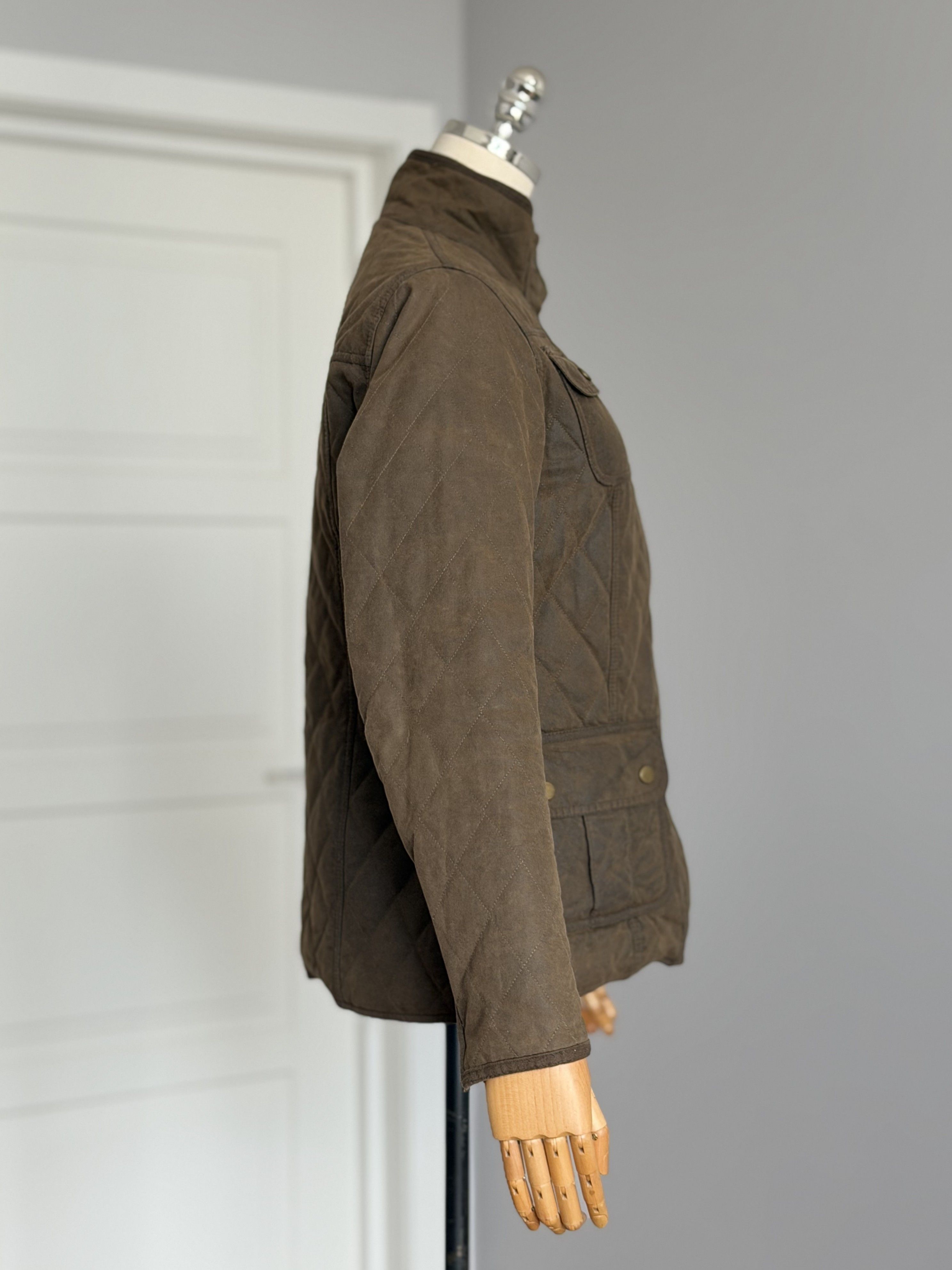 Barbour BARBOUR Quilted Utility Wax Womens Jacket Olive Waxed Cotton Size M / US 6-8 / IT 42-44 - 8 Thumbnail