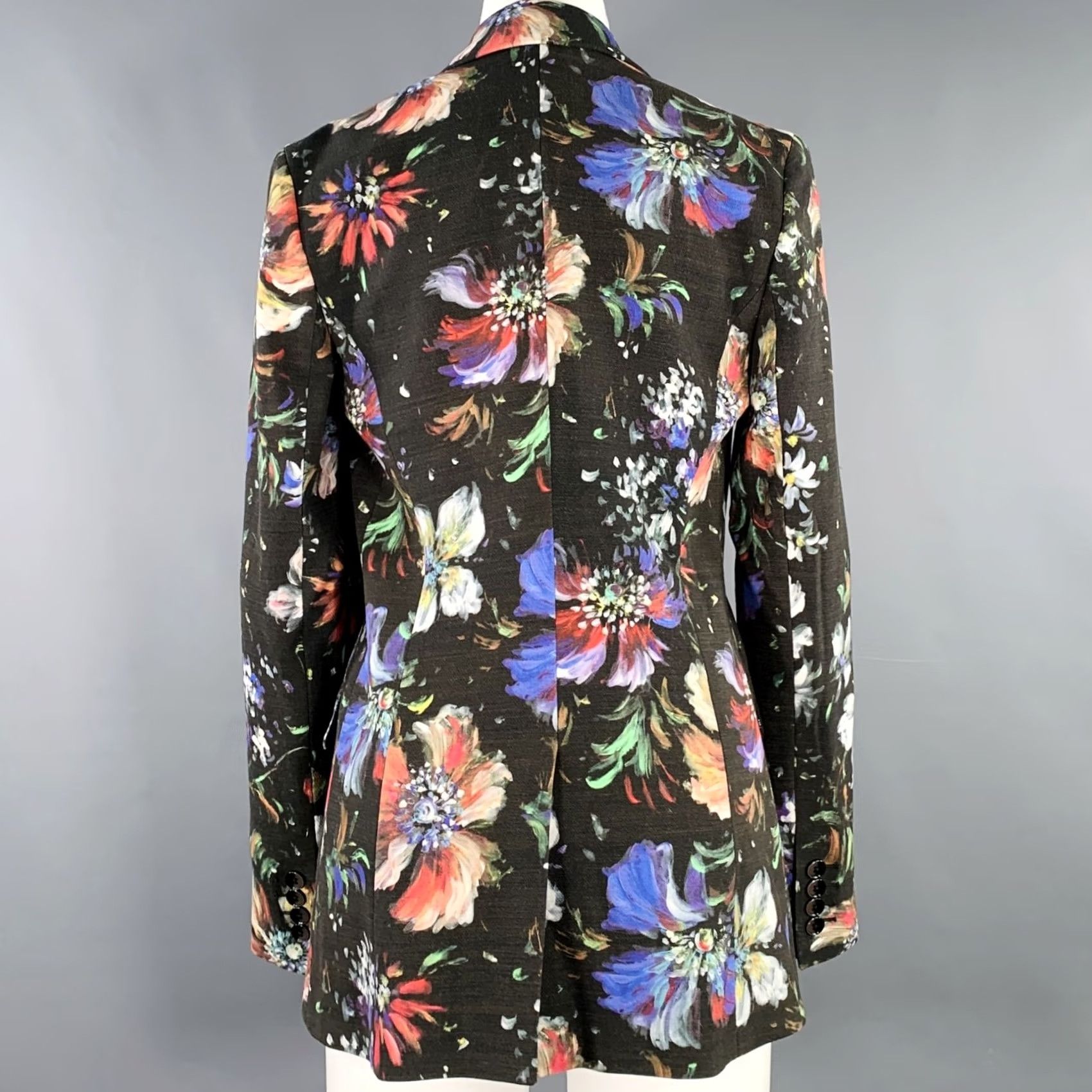 Robert Graham ROBERT GRAHAM Size 4 Black Multi Color Viscose Blend Blazer Women Size S / US 4 / IT 40 - 4 Thumbnail